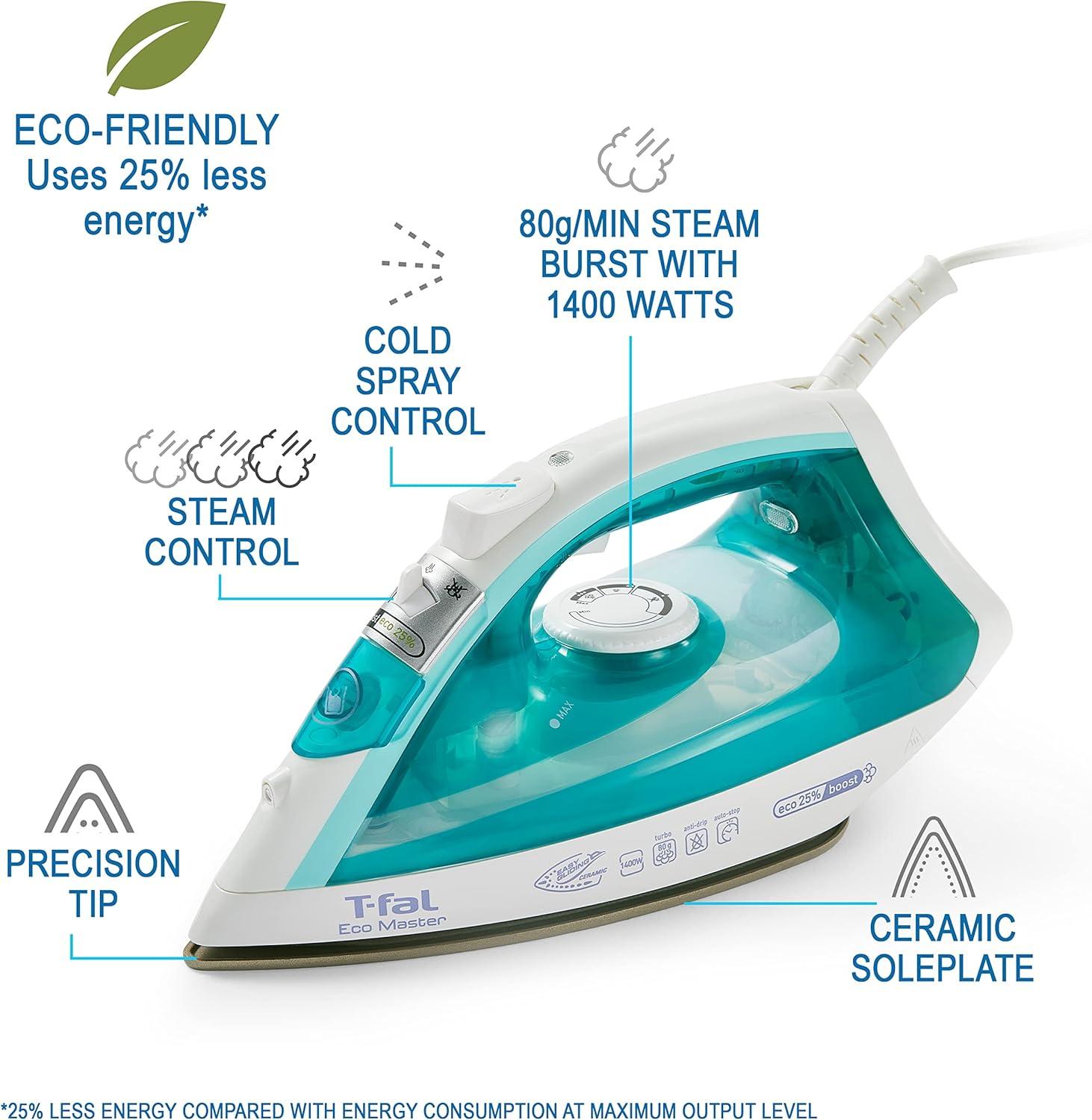 T-fal Ecomaster Steam Iron Eco-Friendly Blue