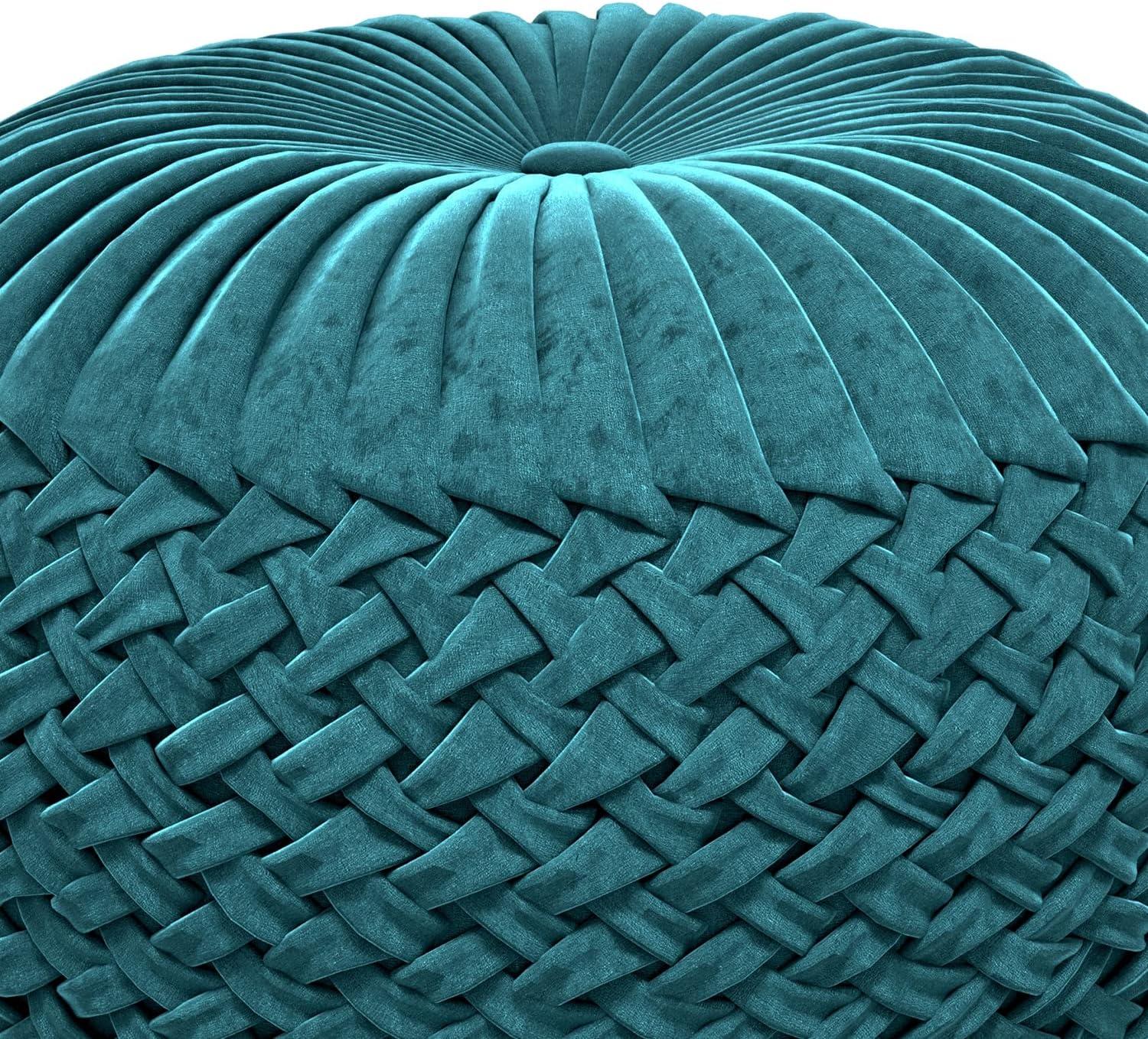 Simpli Home Grafton Velvet Pouf