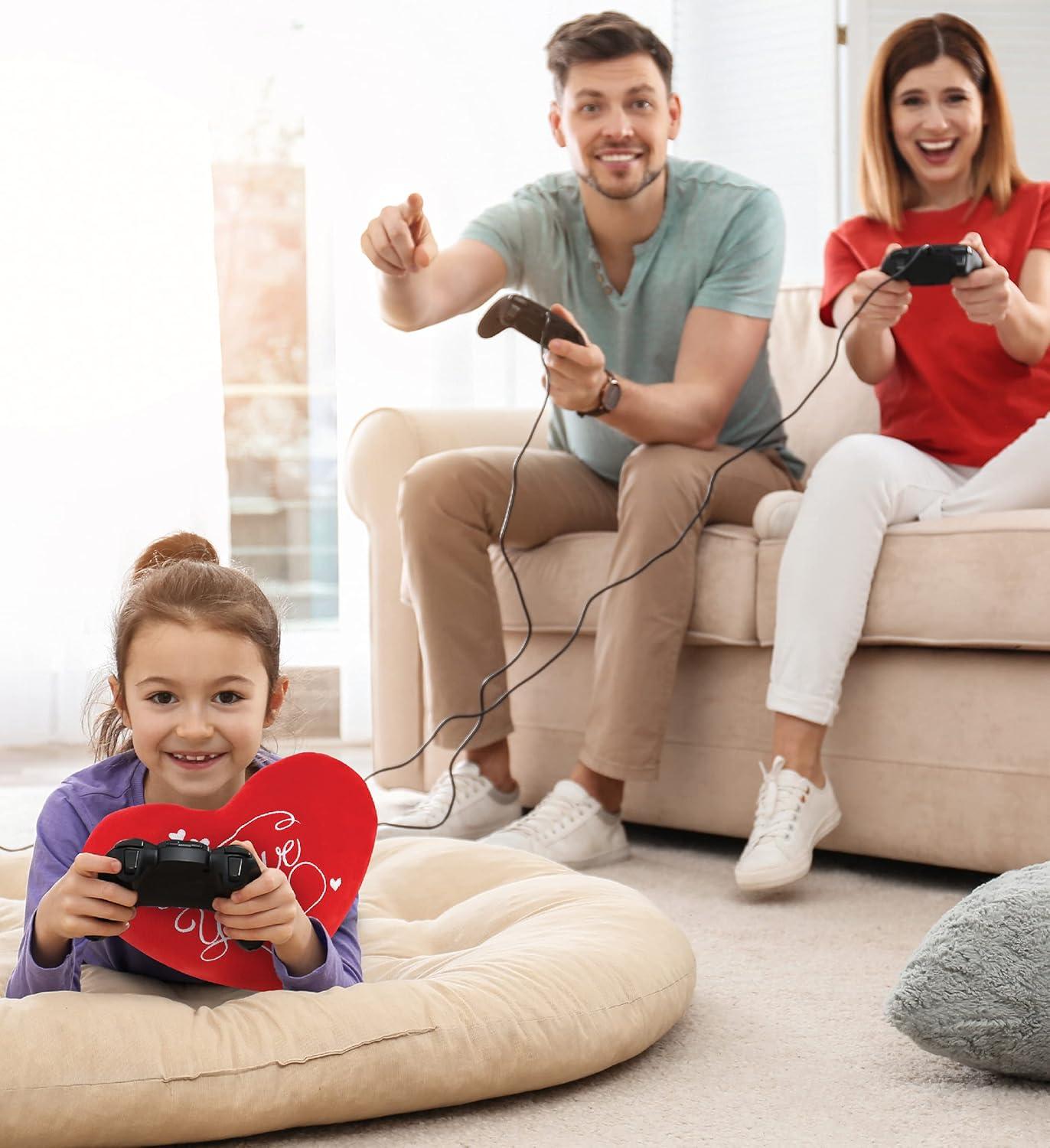 DolliBu I Love You Plush Red Heart Pillow - Fluffy Decorative Stuffed Heart Plush for Anniversary, Valentines Day and Special Occasions, Cute Plush Heart Shaped Throw Pillows - 12 Inch