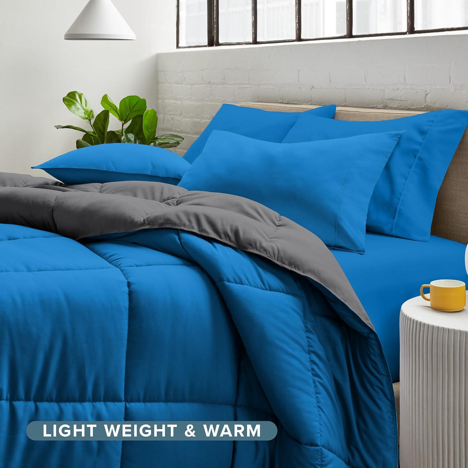 Bare Home 1800 Premium Microfiber Reversible Bed-In-A-Bag