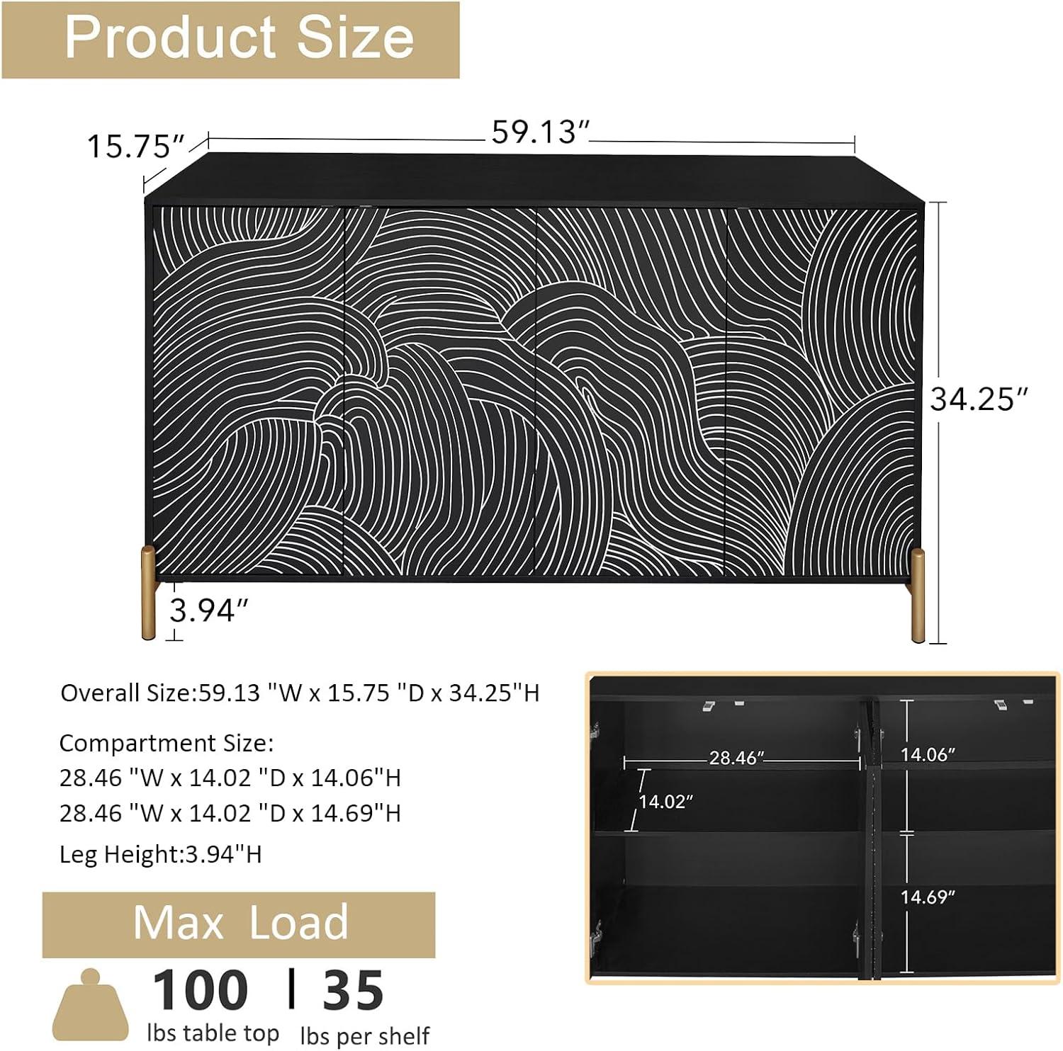 Sideboard 59.13'' Sideboard