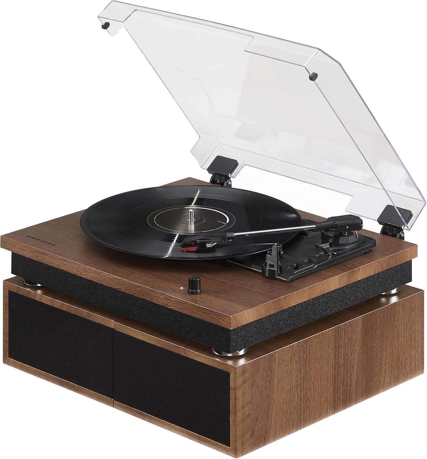 Crosley Riff Bluetooth Vinyl Record Player with Speakers, 3-Speed Turntable, 6 Modular Layouts