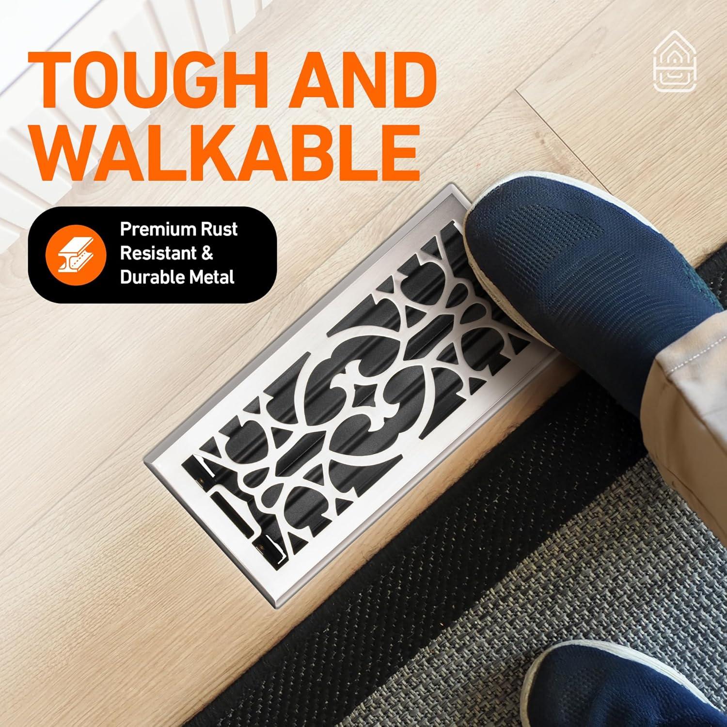 Home Intuition Victorian Floor Vent Cover Register With Mesh Net