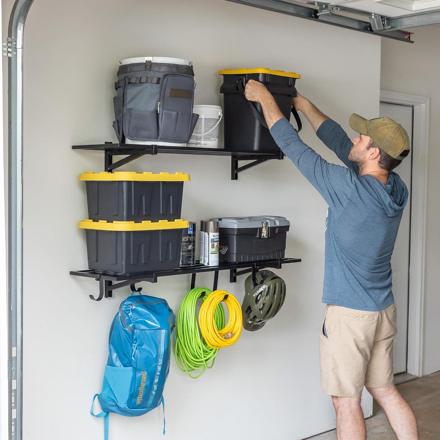 StoreYourBoard 1' x 4' Bristol Garage Wall Mount Shelves | 2-Pack