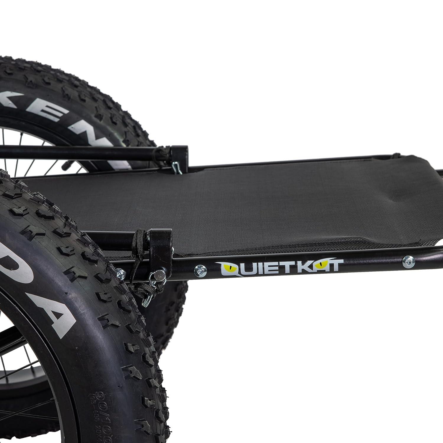 QuietKat Two-Wheel Bicycle Cargo Trailer, Black