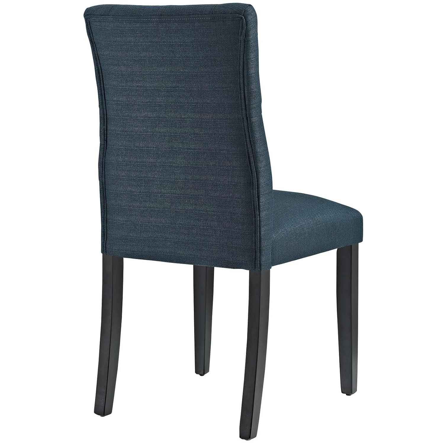Modway Duchess Button Tufted Fabric Dining Chair in Teal