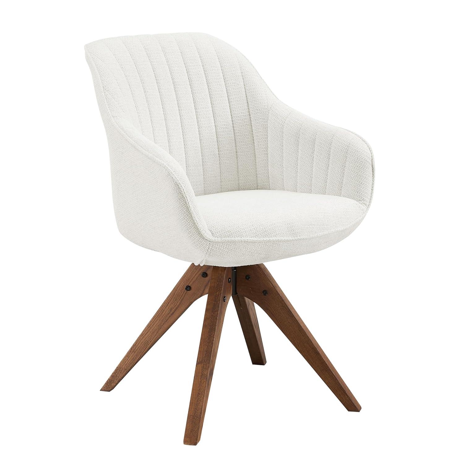 Art Leon Modern Swivel Fabric Accent Desk Chair with Beech Wood Legs, Yellow