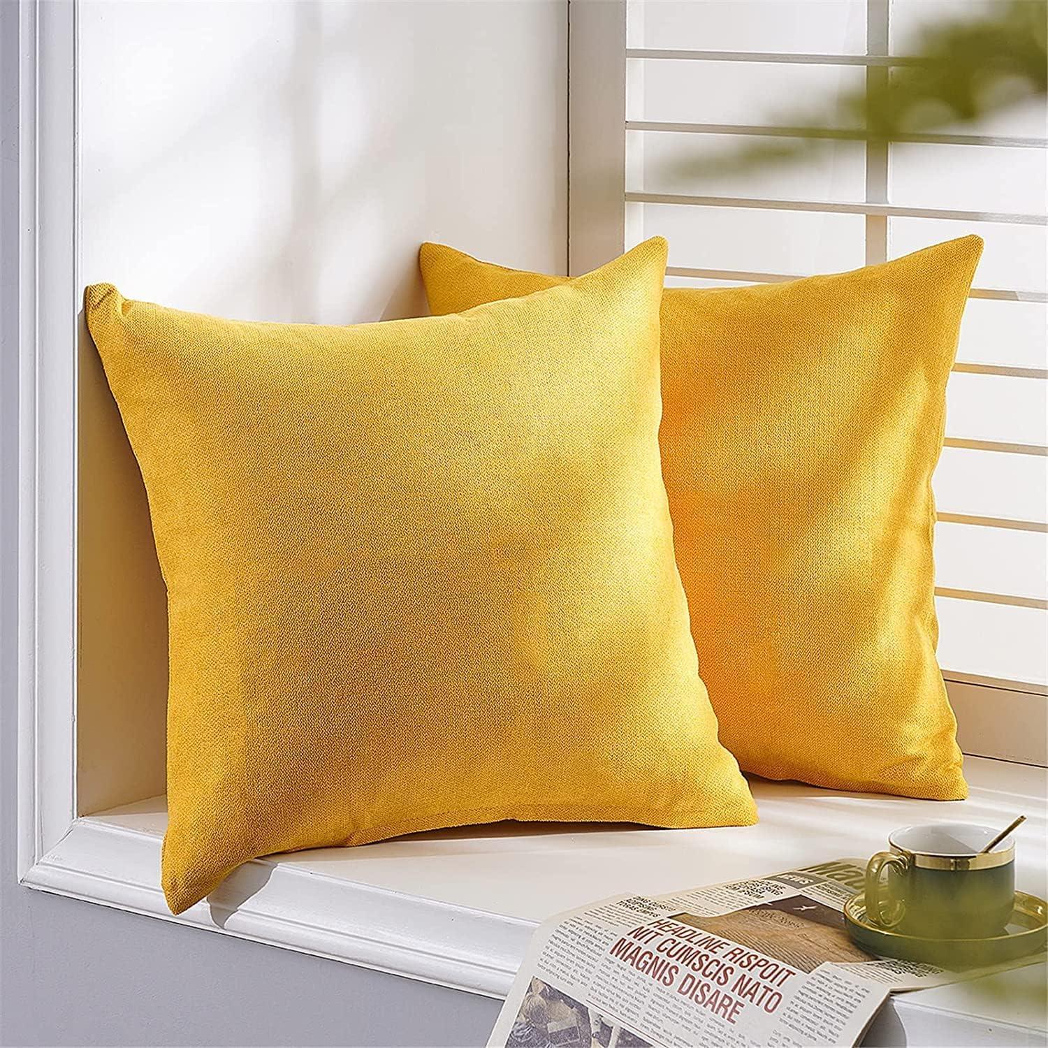 Square Chenille Pillow Cover (Set of 2)