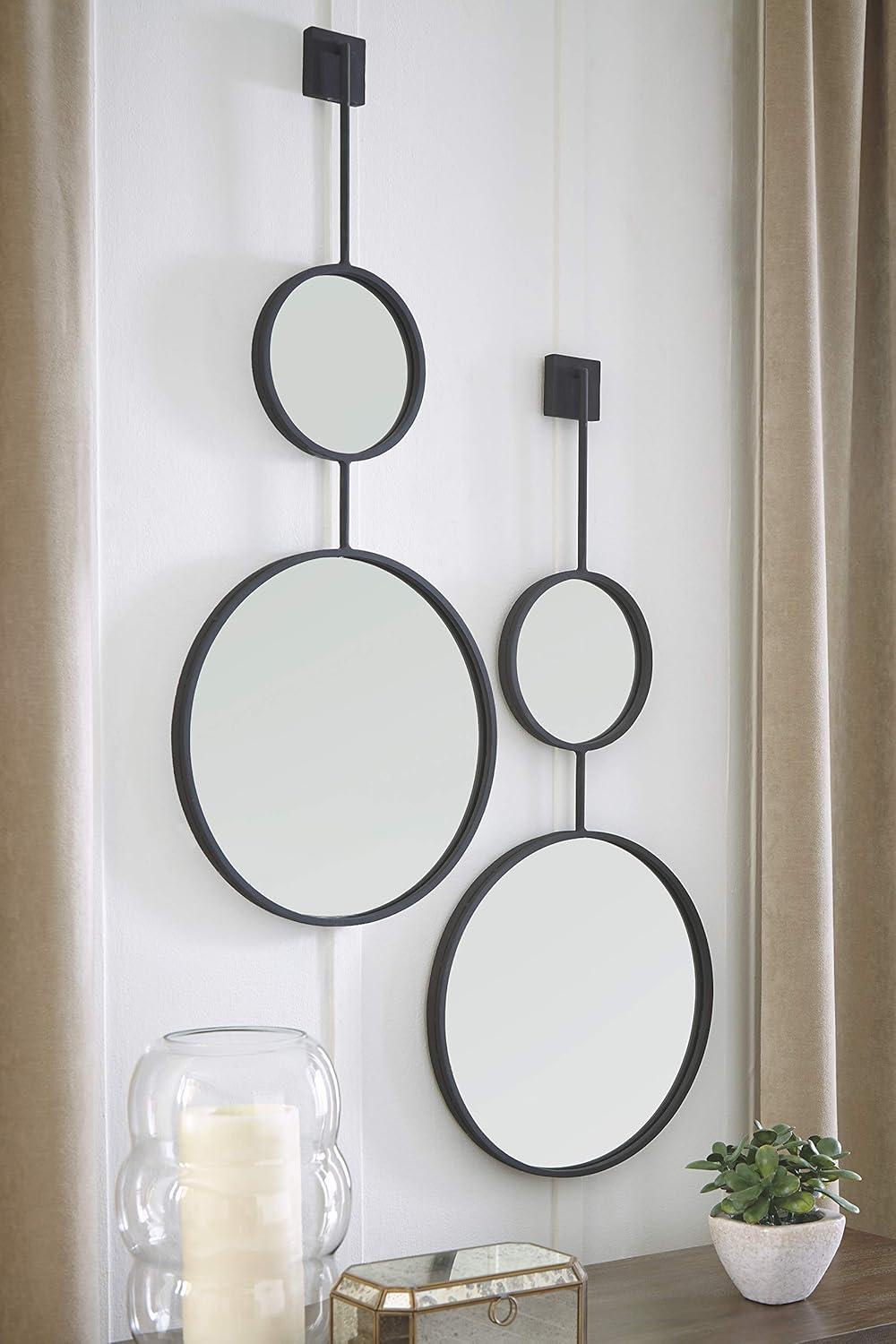 Signature Design by Ashley Contemporary Brewer Accent Mirror  Black