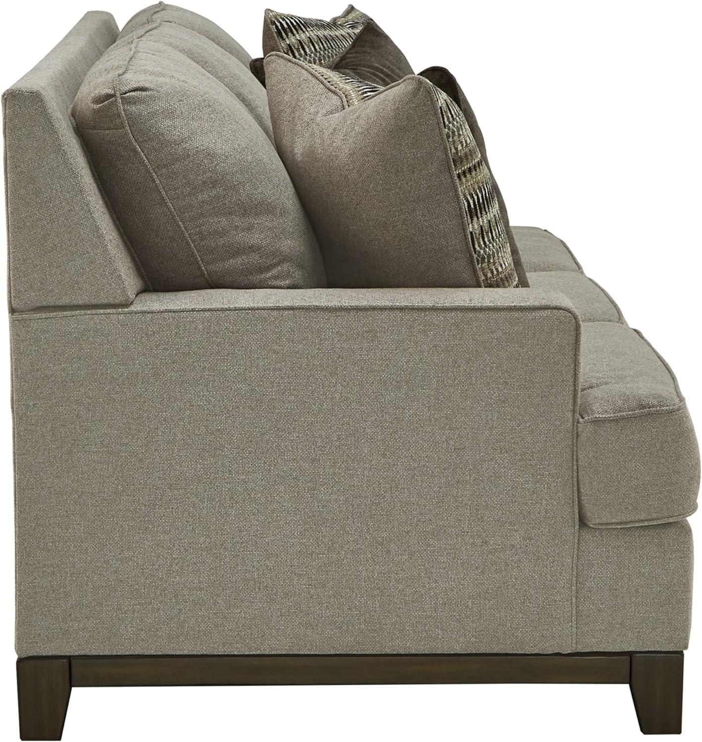 Ashley Furniture Kaywood Contemporary Fabric & Wood Sofa in Gray