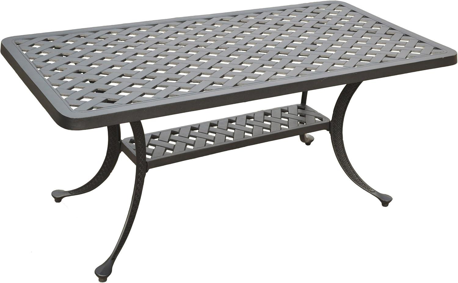 Sedona Rectangular Outdoor Coffee Table - Black - Crosley