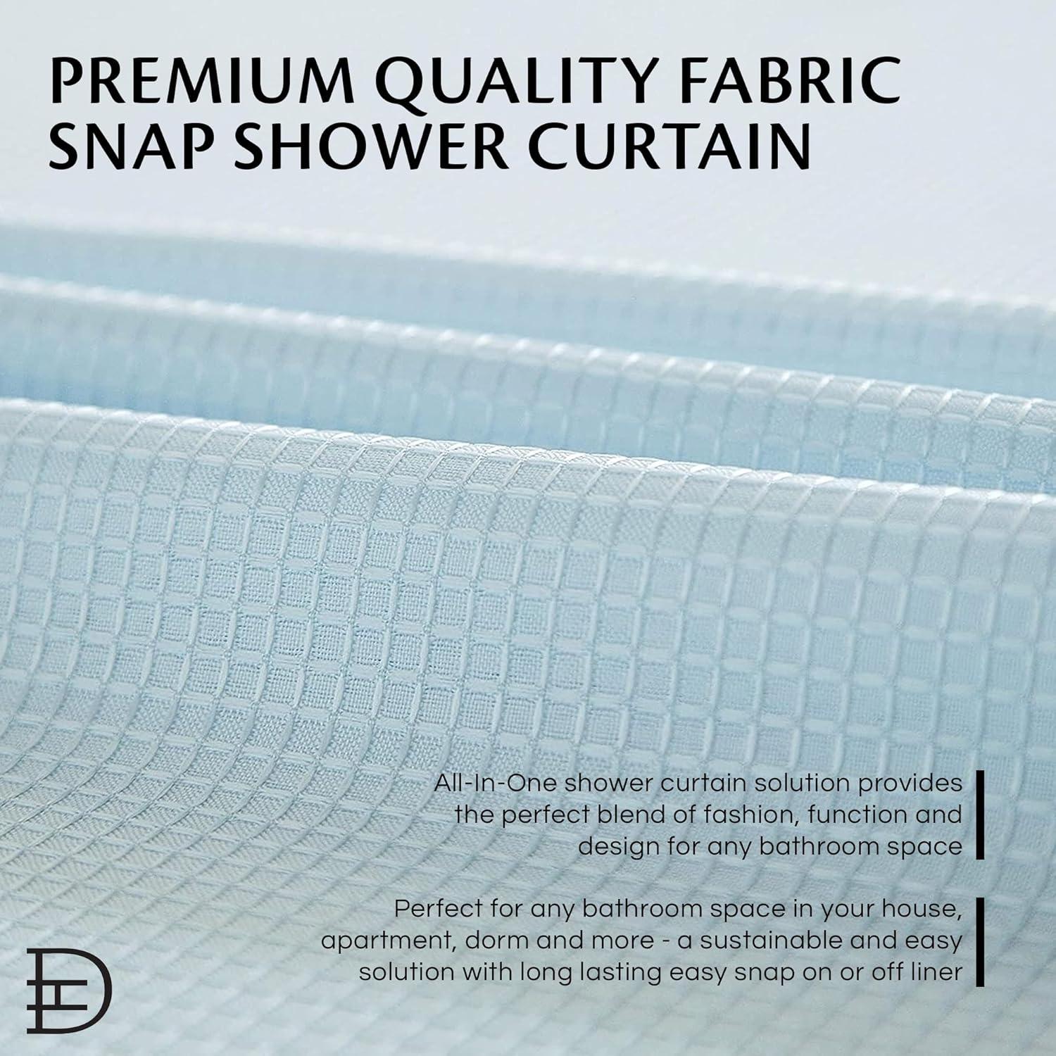 Dainty Home Complete Shower Curtain With Detachable Liner