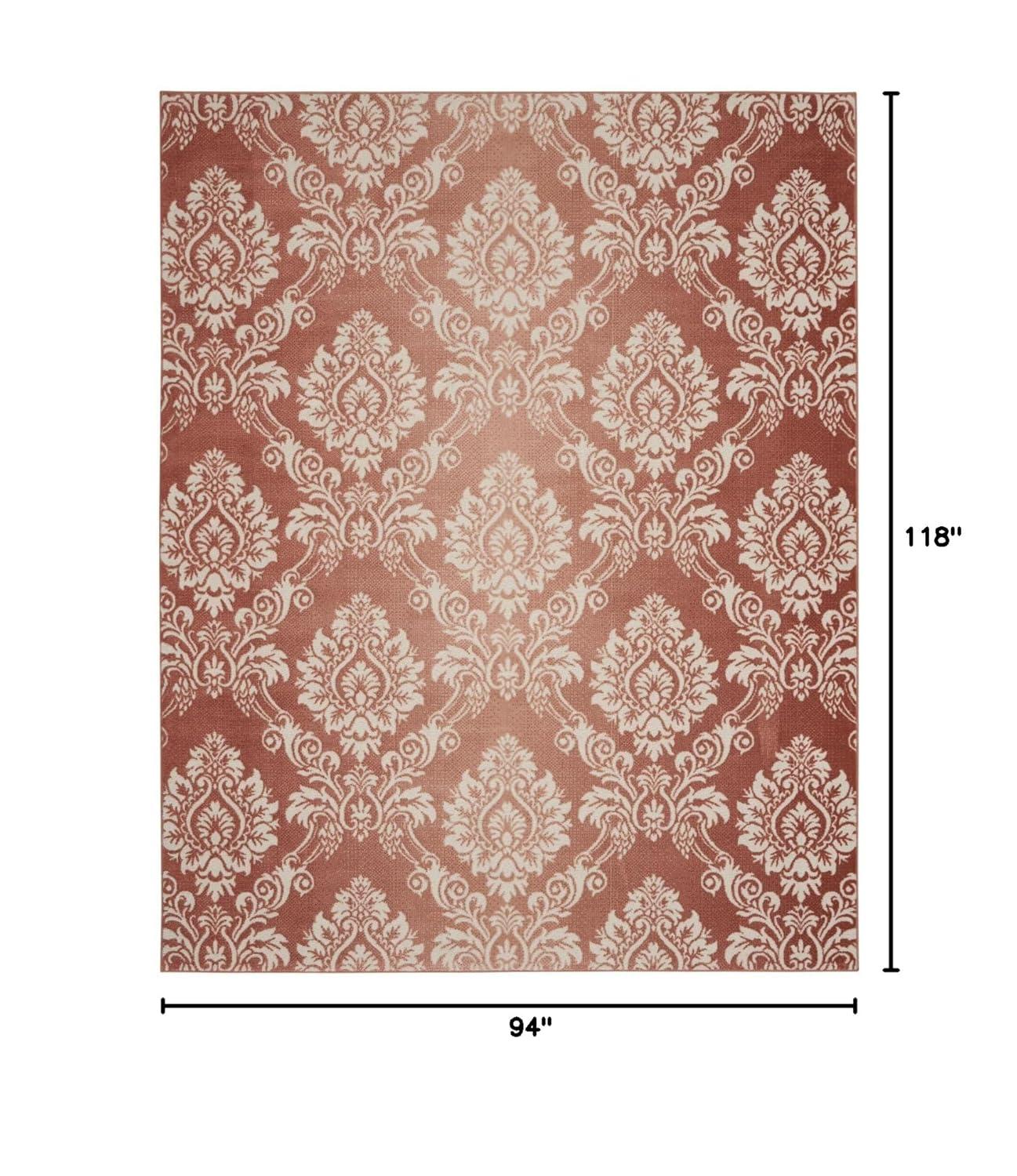 Nourison Elation ETN03 Indoor only Area Rug - Brick Ivory 7'10" x 9'10"