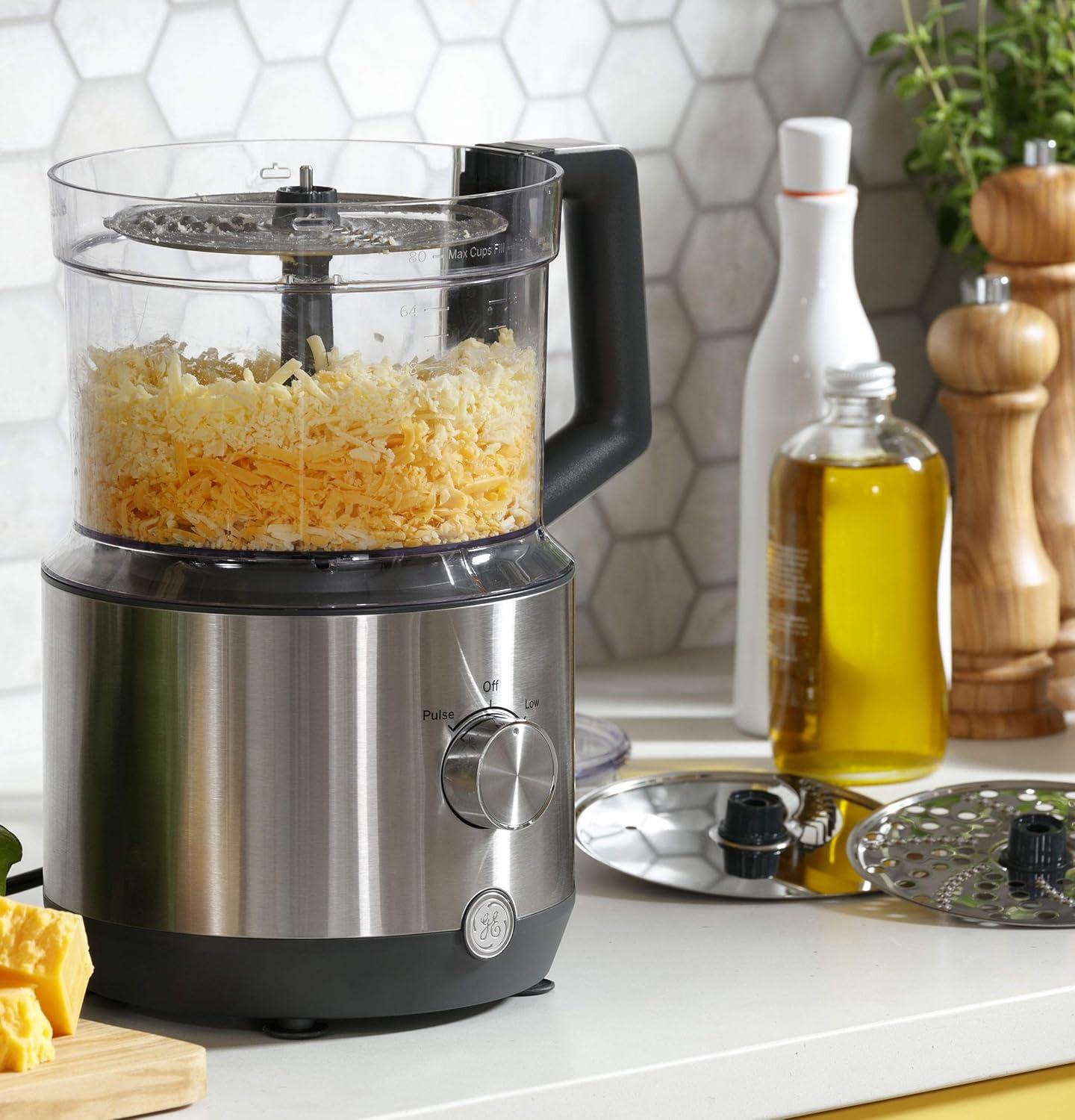 Stainless Steel 12-Cup Food Processor with Variable Speed