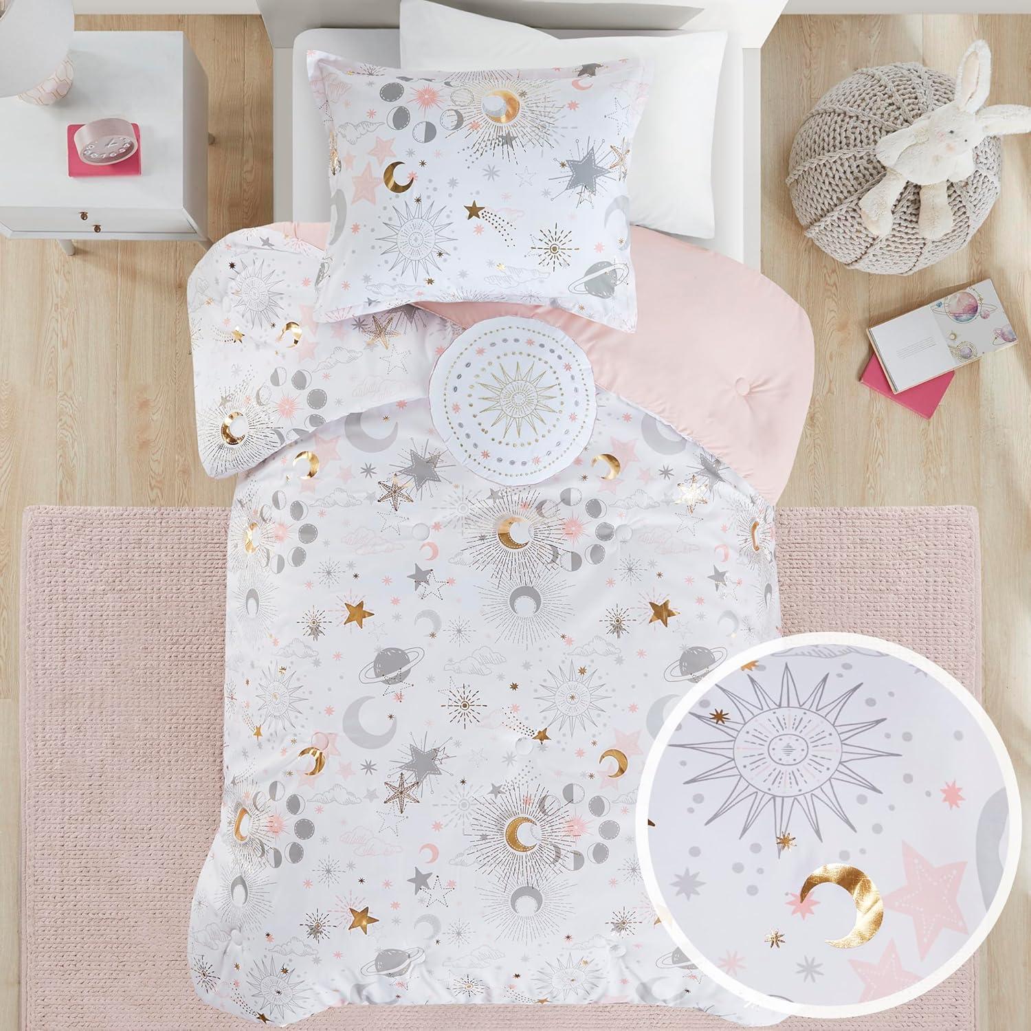 Intelligent Design Kids Celia Starry Sky Metallic Print Comforter Set