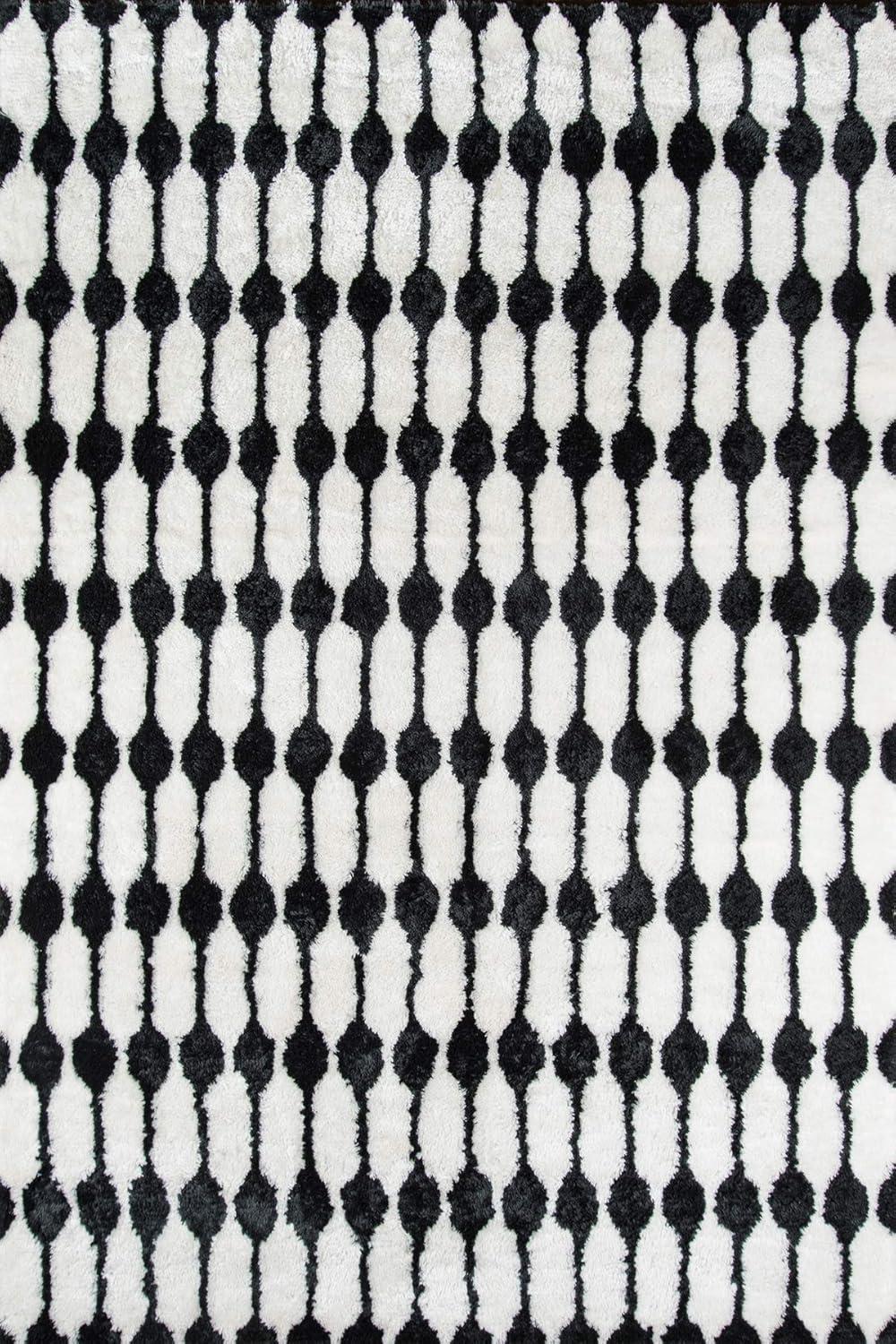 Geometric Handmade Black/Ivory Area Rug