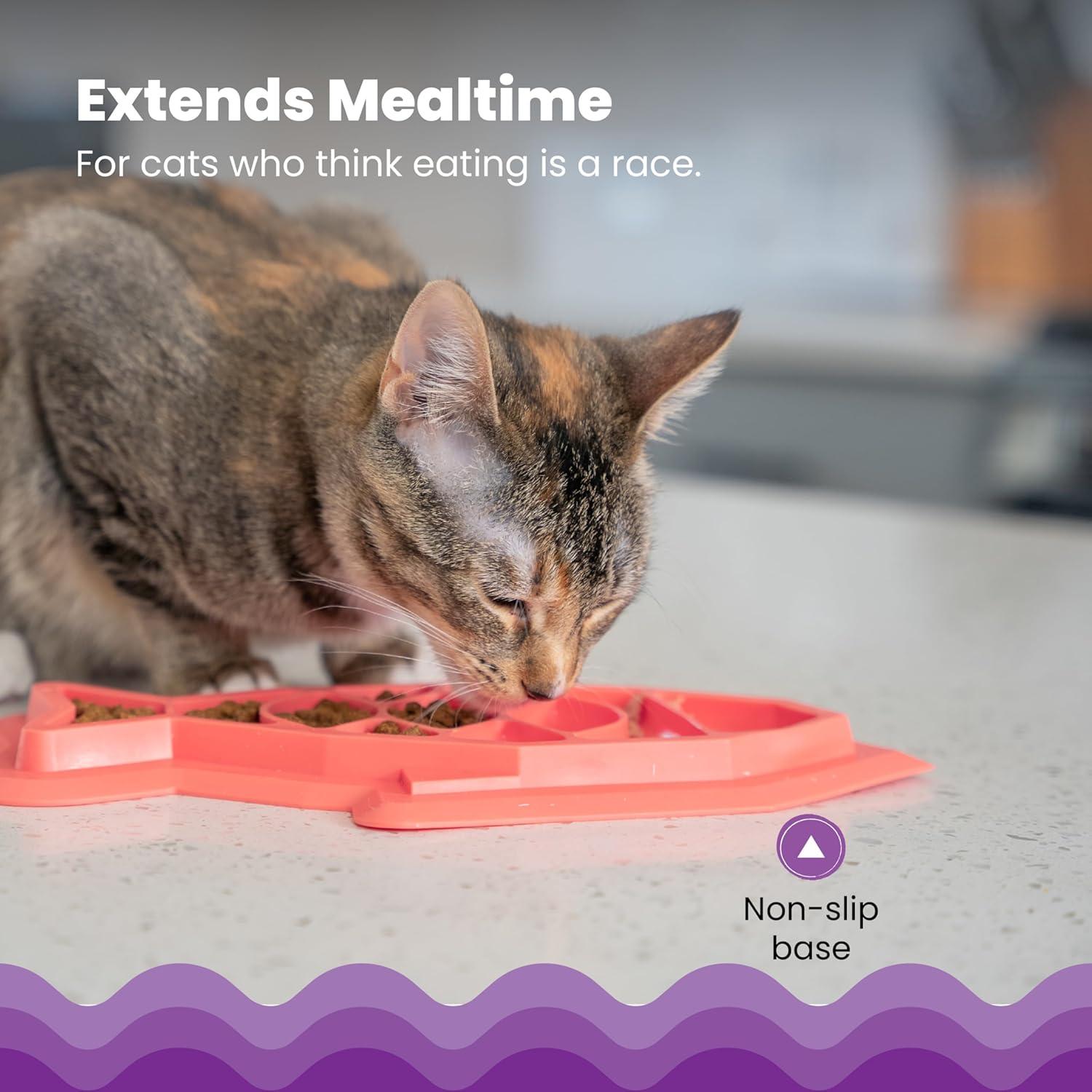 Petstages Fishie Fun Feed Mat Slow Feeder Cat Bowl