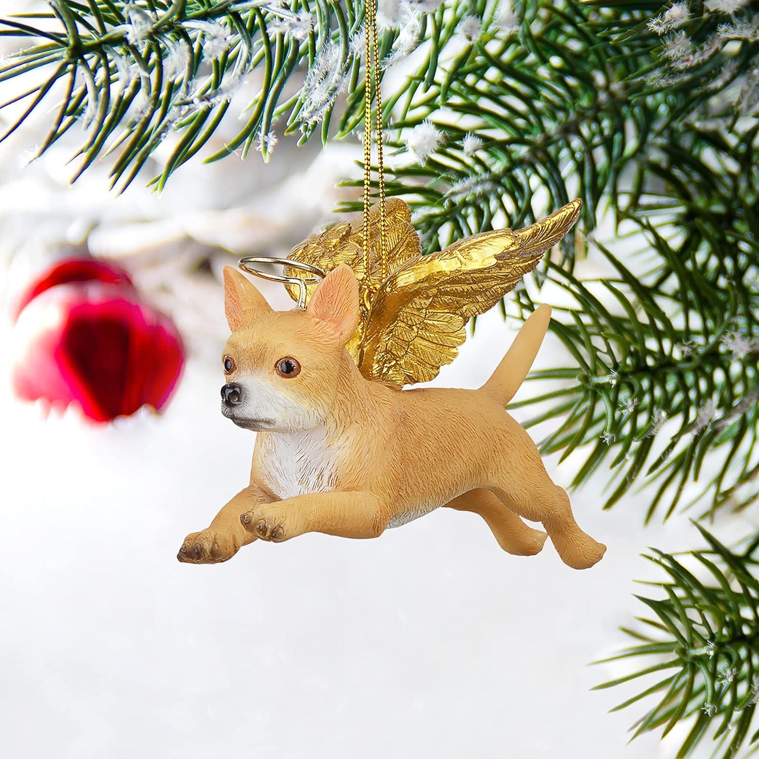 Design Toscano Honor the Pooch Chihuahua Holiday Dog Angel Ornament