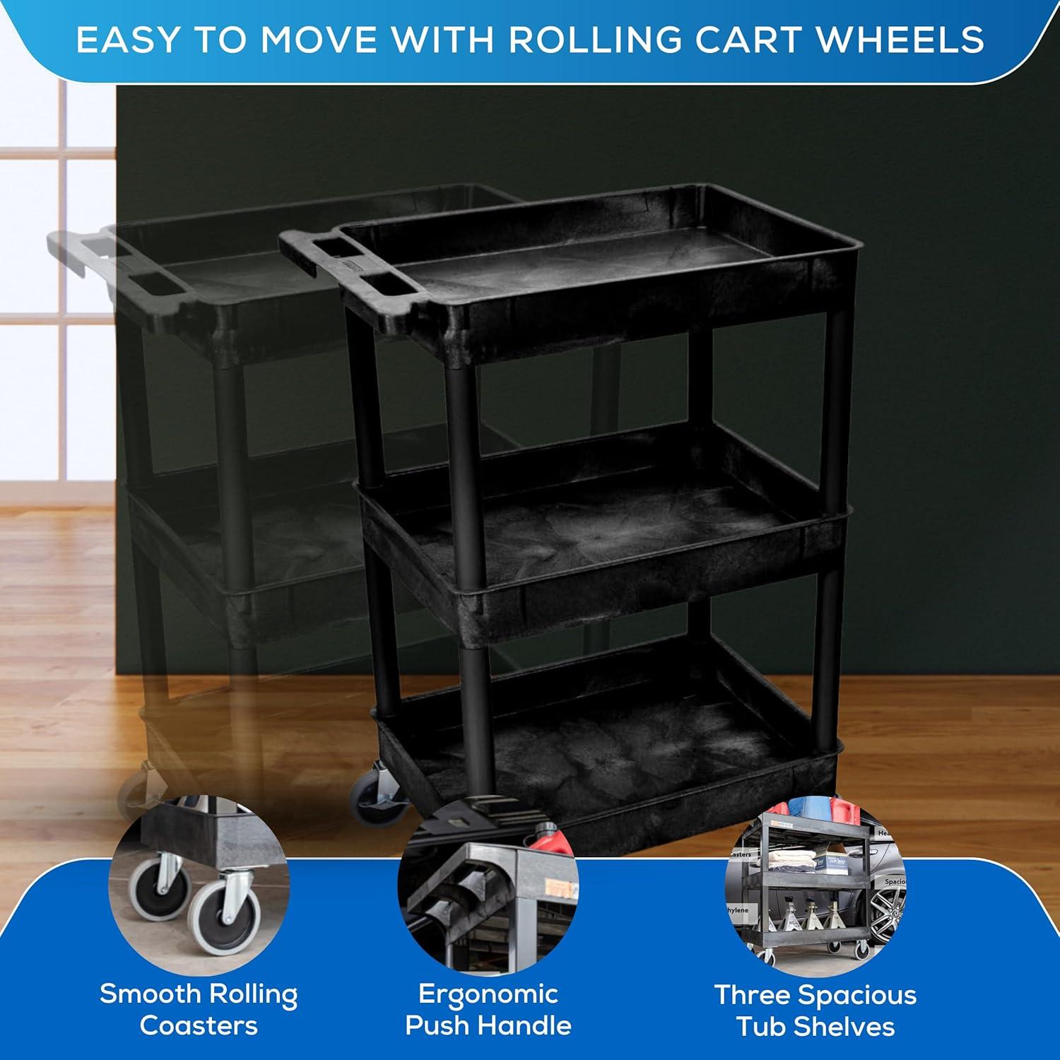STC111-B Tub Cart - Three Shelves