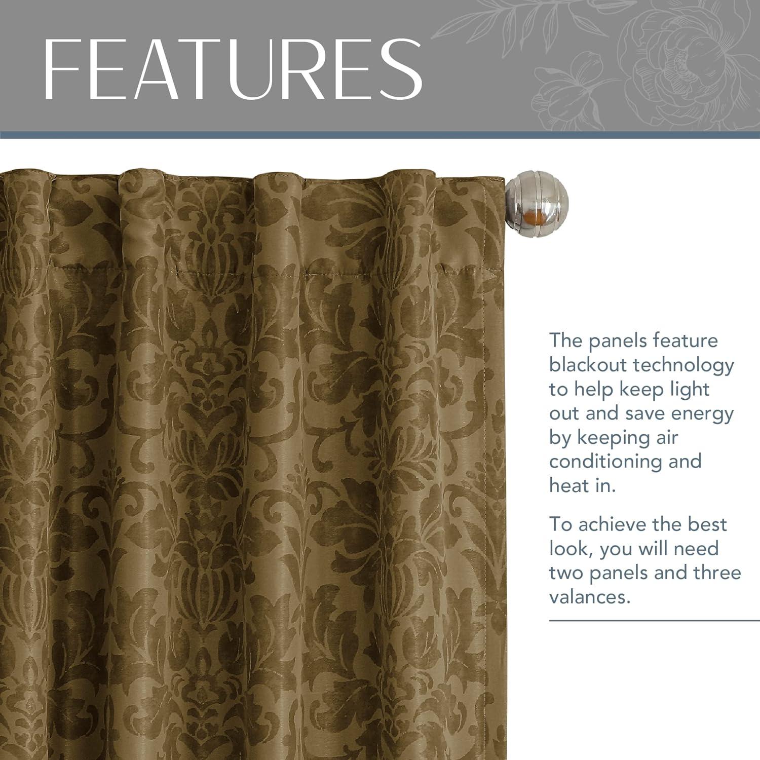 Antonia Blackout Window Curtain Panel - Elrene Home Fashions