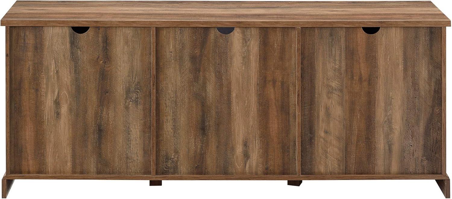 Harrison Reclaimed Barnwood Modern Farmhouse Sliding Door TV Stand by Walker Edison