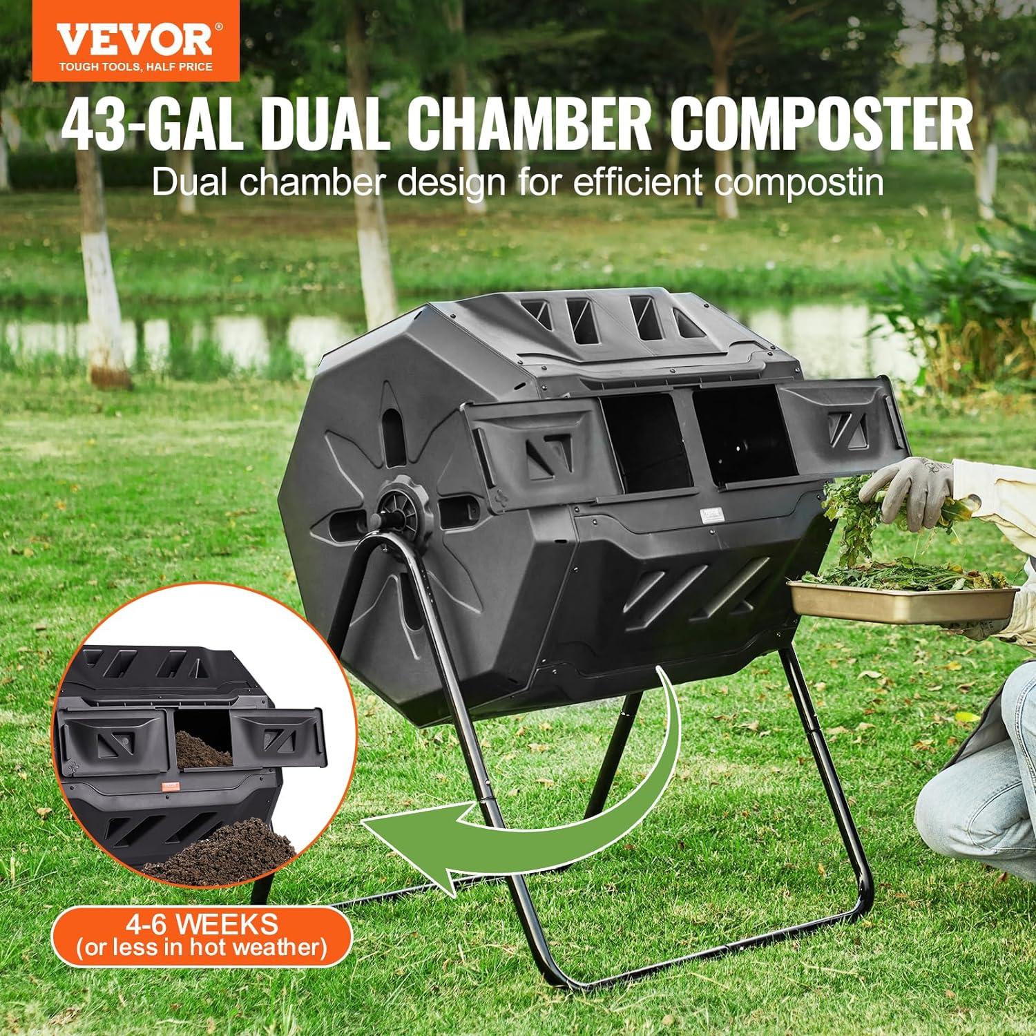 43 Gallons Polypropylene Tumbler Composter