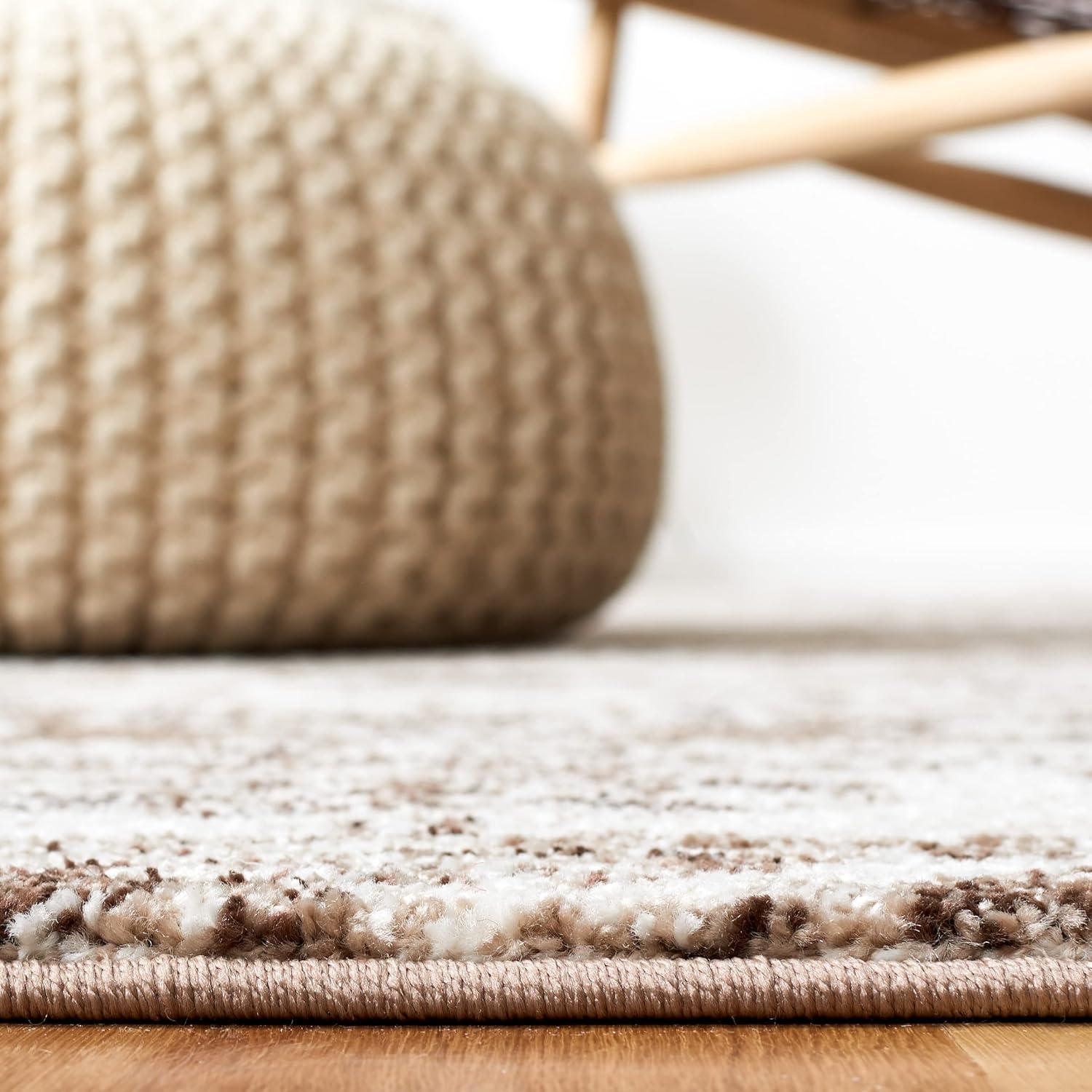 Vintage Hamadan VTH211 Power Loomed Area Rug - Brown/Ivory - 8'x10' - Safavieh.