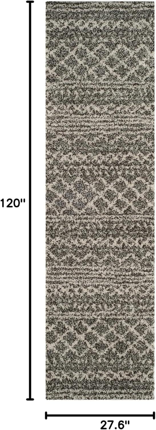 Arizona Shag ASG741 Power Loomed Indoor Runner Rug - Ivory/Beige - 2'3"x10' - Safavieh