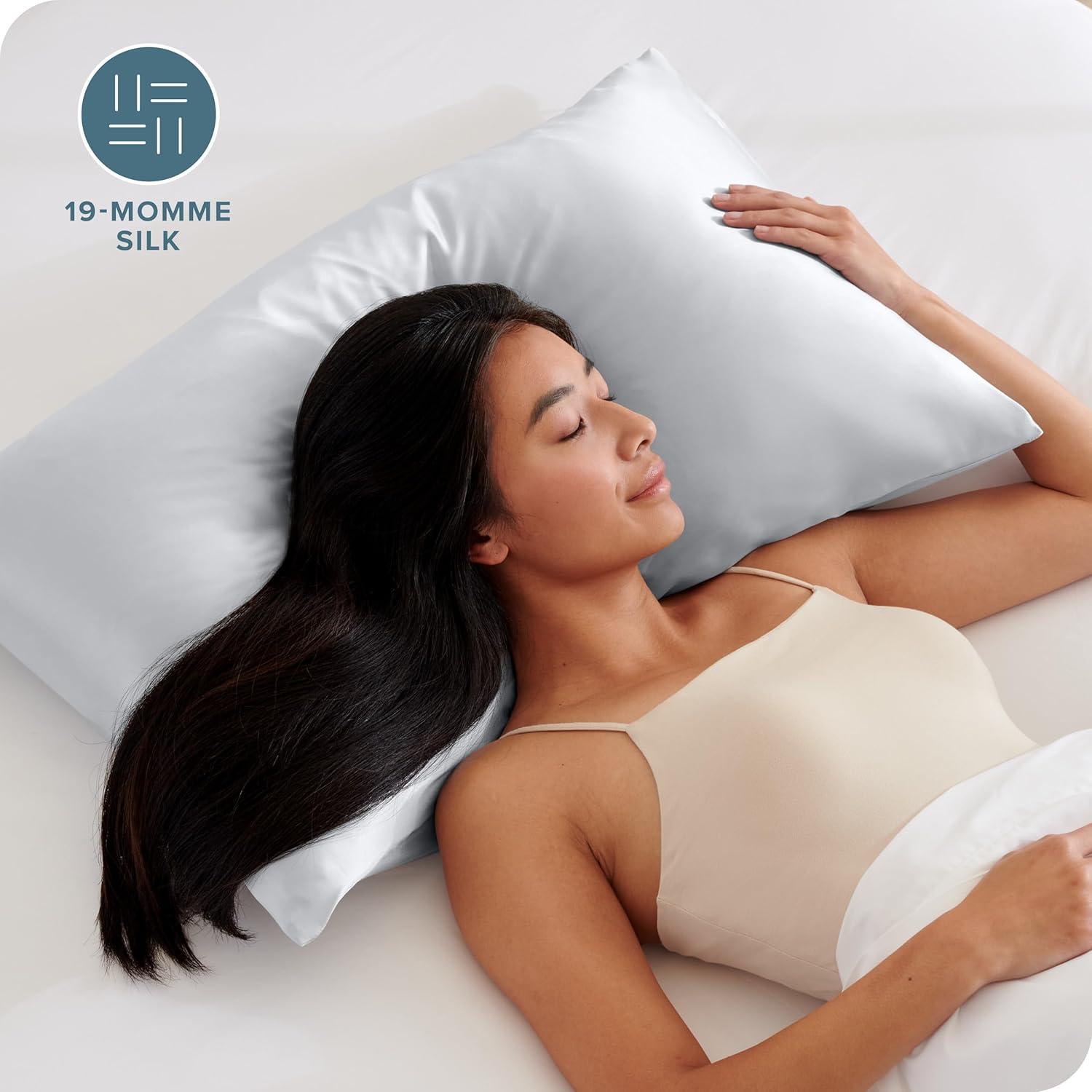 Bare Home 100% Mulberry Silk Pillowcase Envelope Closure