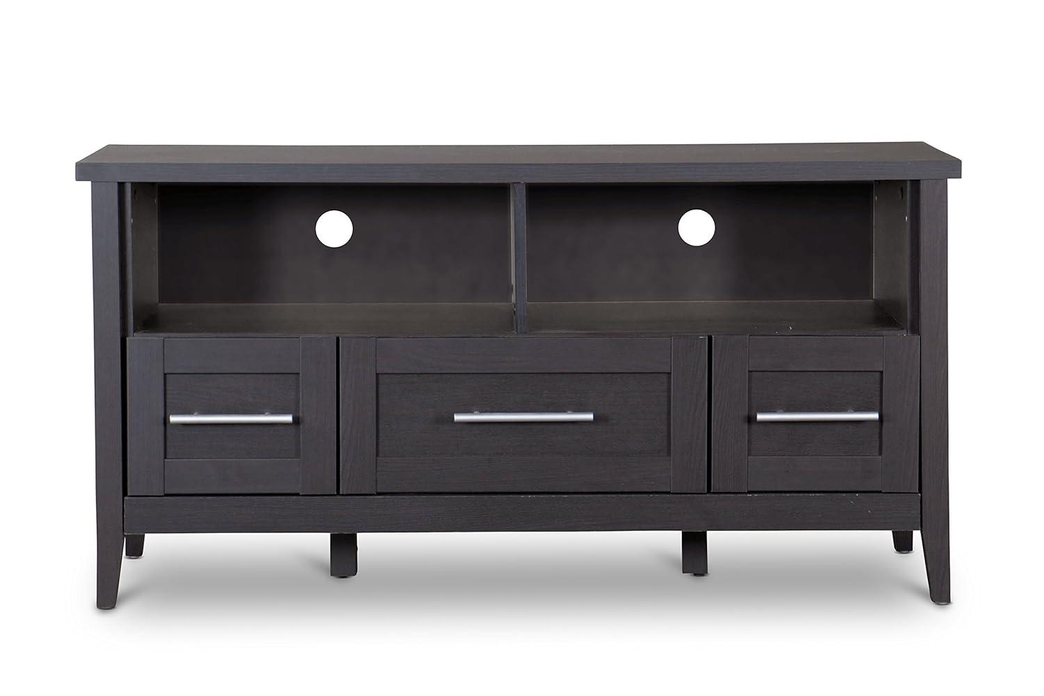 Baxton Studio Espresso TV StandThree Drawers