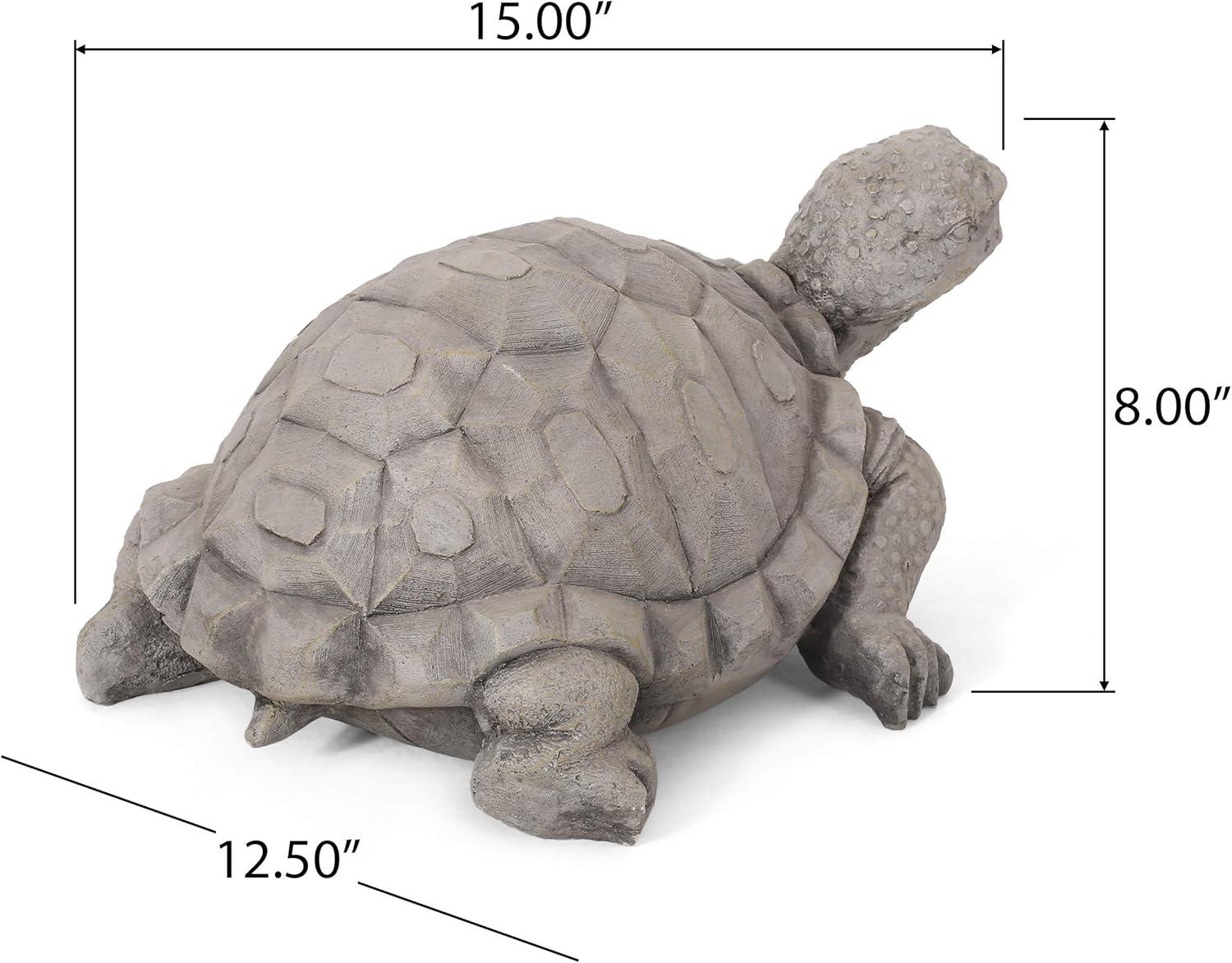 Christopher Knight Home Irwington Outdoor Turtle Statue, Dark Gray