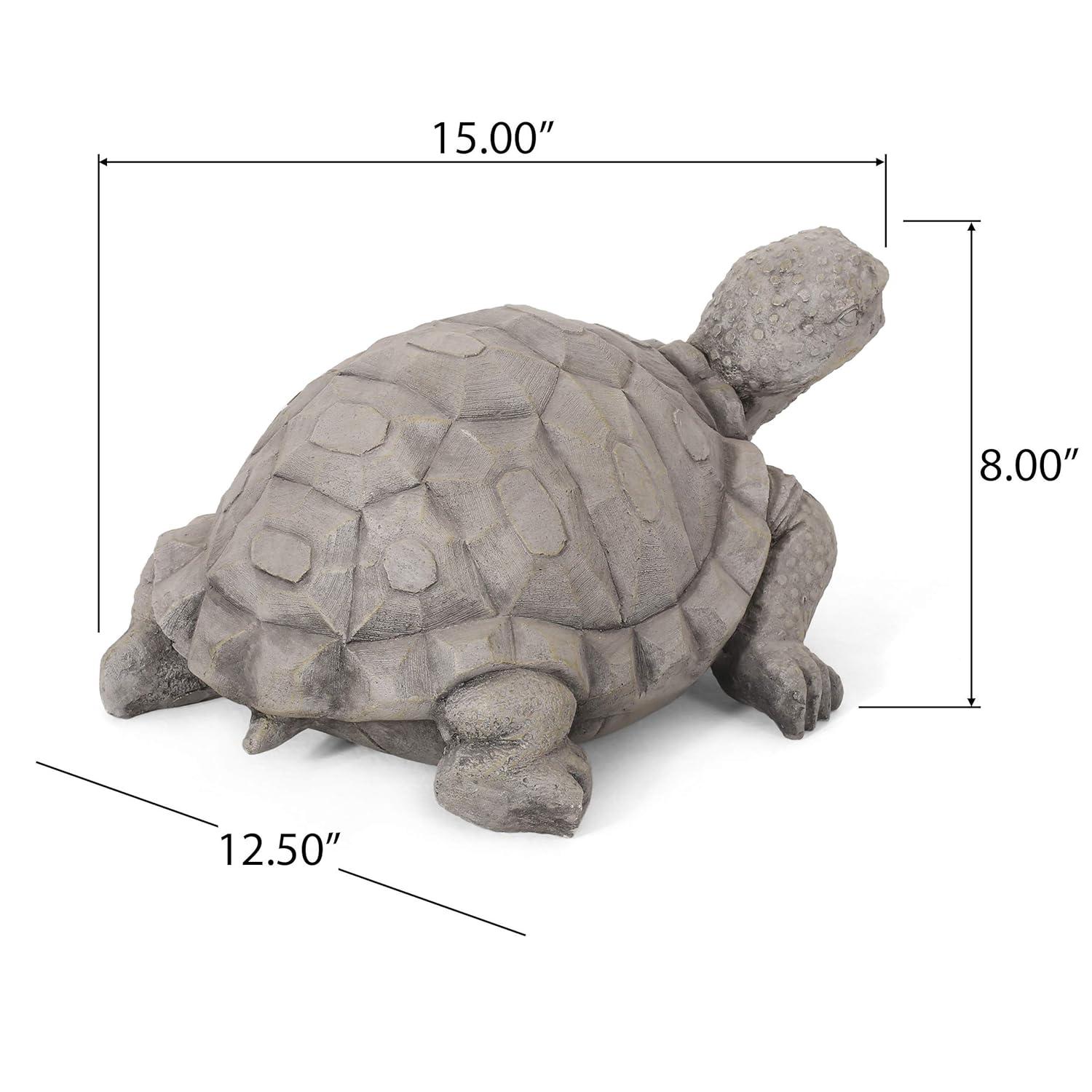 Christopher Knight Home Irwington Outdoor Turtle Statue, Dark Gray