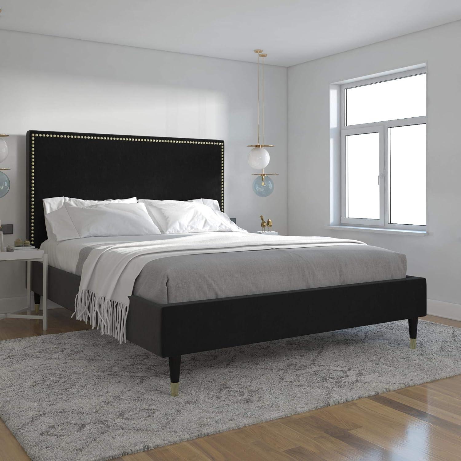 Audrey Upholstered Low Profile Platform Bed