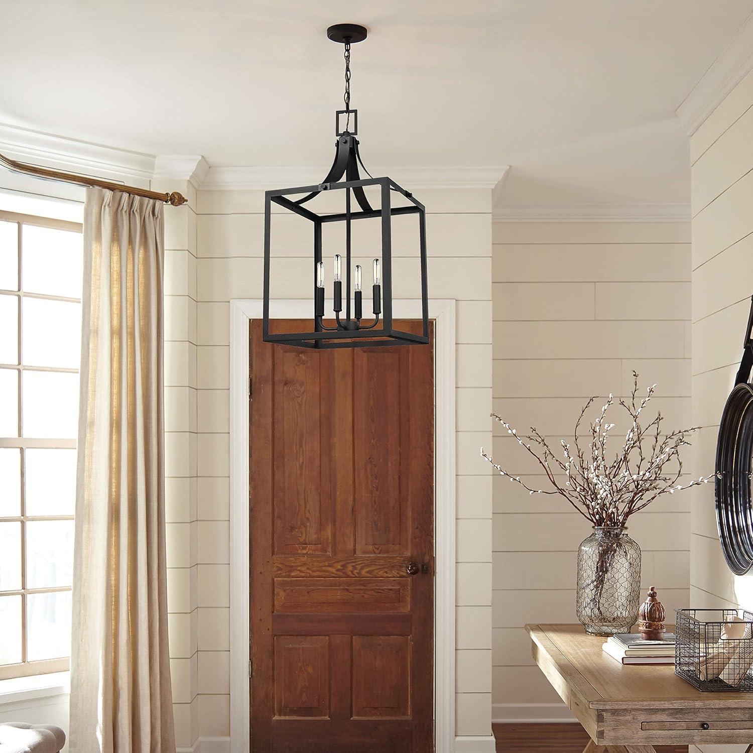 Labette 4-Light Black Hall-Foyer Hanging Pendant