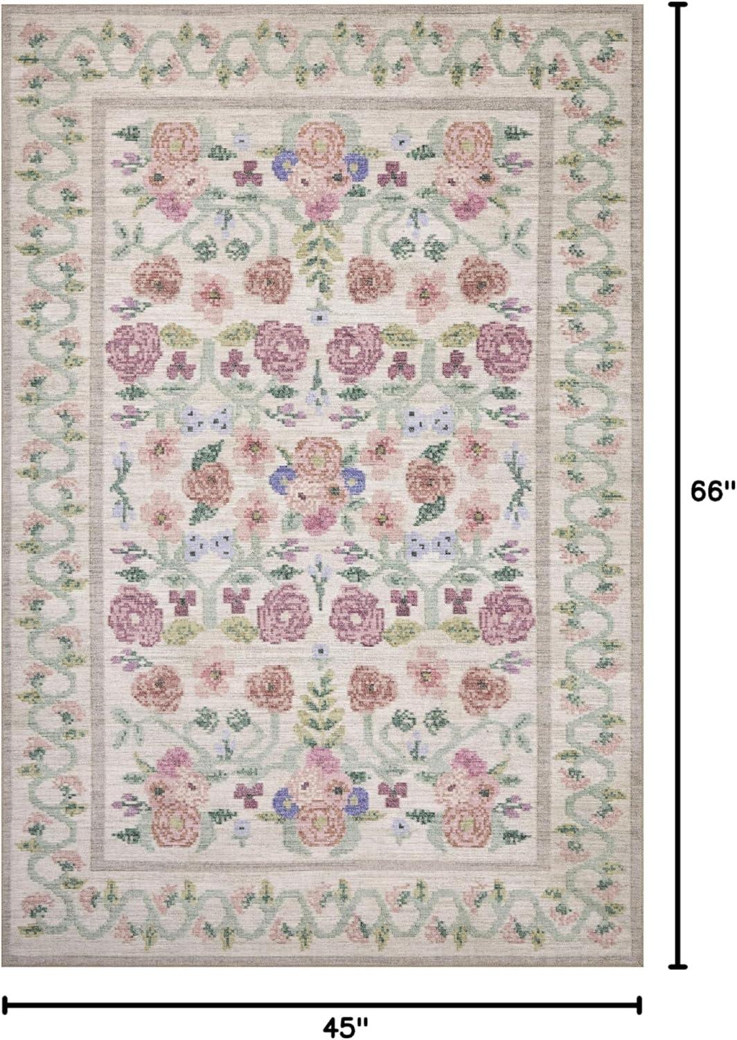 Rosa Rifle Paper Co. x Loloi Ivory Area Rug