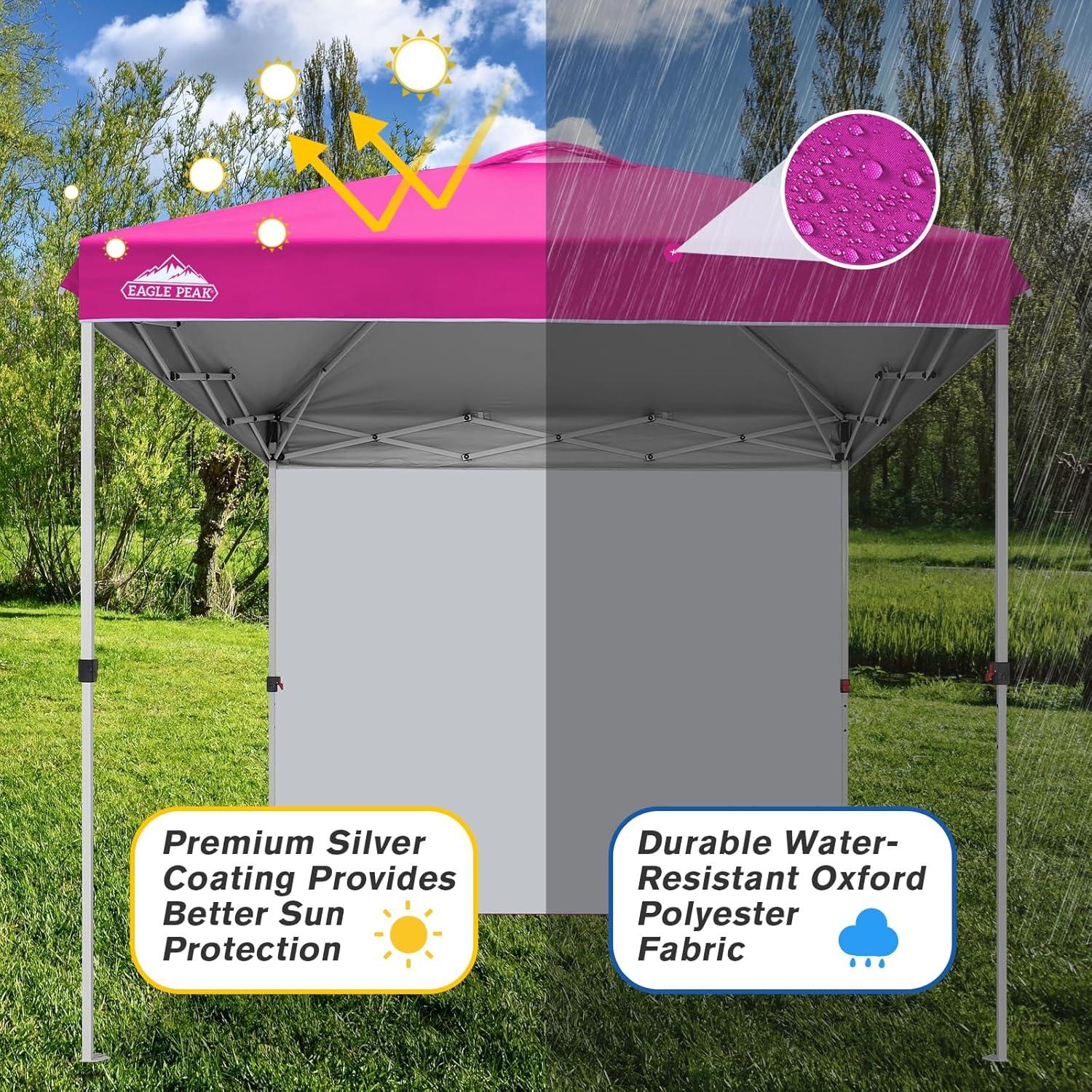 8 Ft. W x 8 Ft. D Steel Pop-Up Canopy