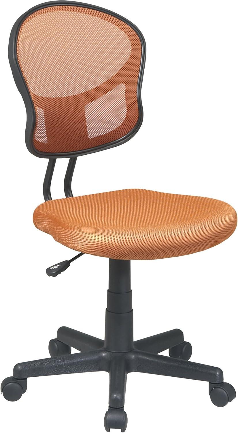 OSP Home Furnishings Mesh Task Chair In Orange Fabric