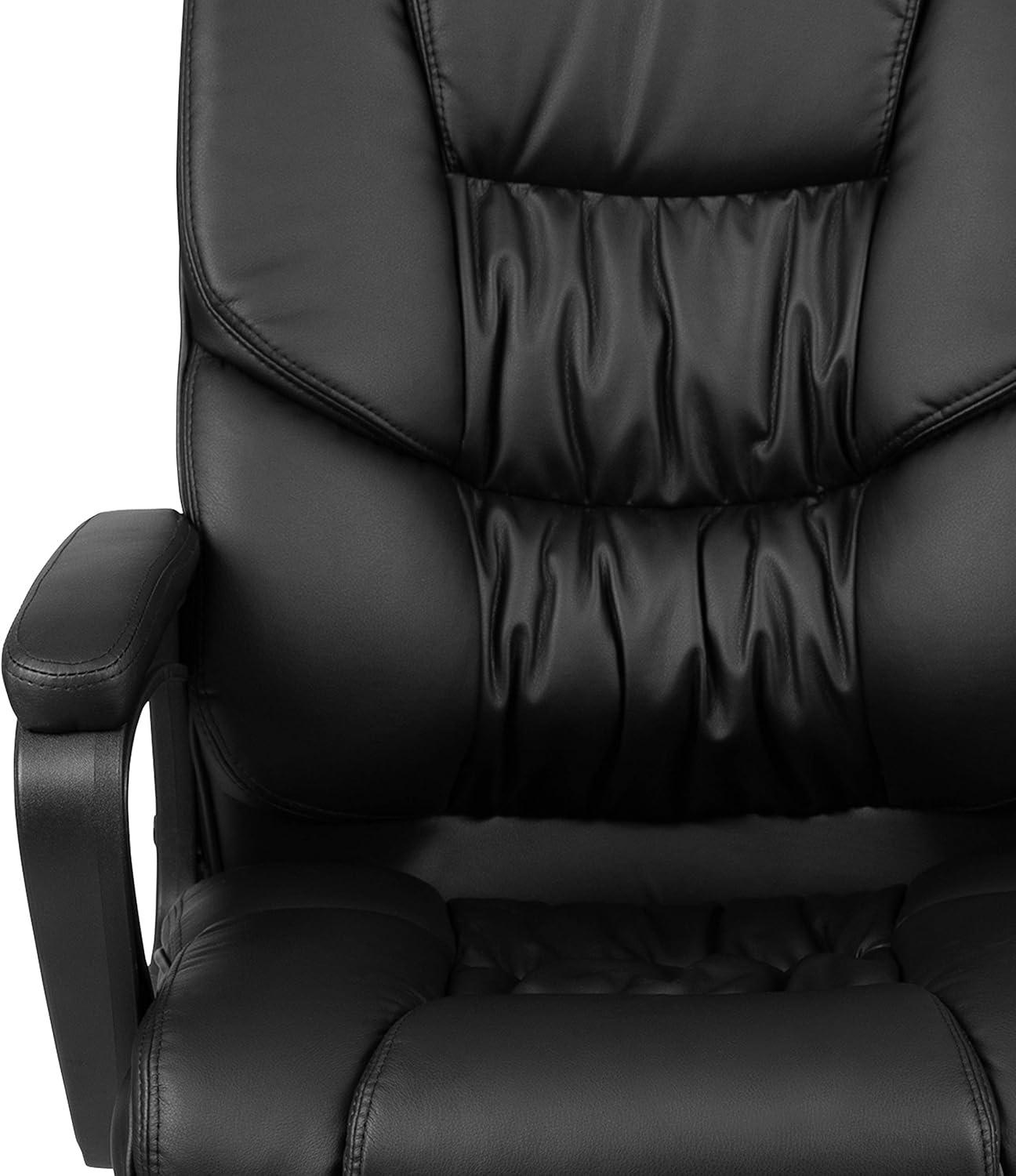 Flash Furniture Flash Fundamentals Big & Tall 400 lb. Rated LeatherSoft Swivel Office Chair with Padded Arms