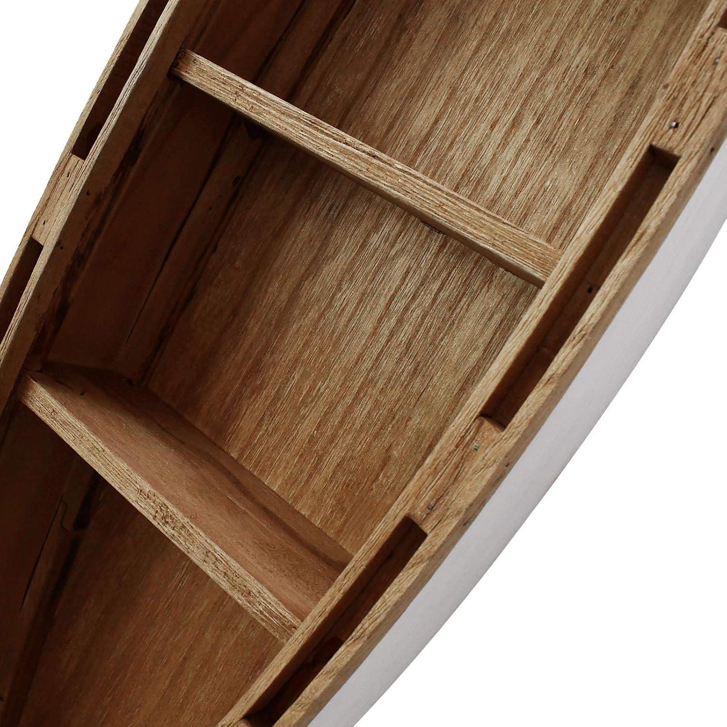 Attraction Design Wooden Boat Decor Hanging Wood Boat Decoration for Wall,Rustic Nautical Boat Decor Beach Theme Home Decoration Boat Sculpture Home Decor for Bathroom Bedroom Lake House Decoration