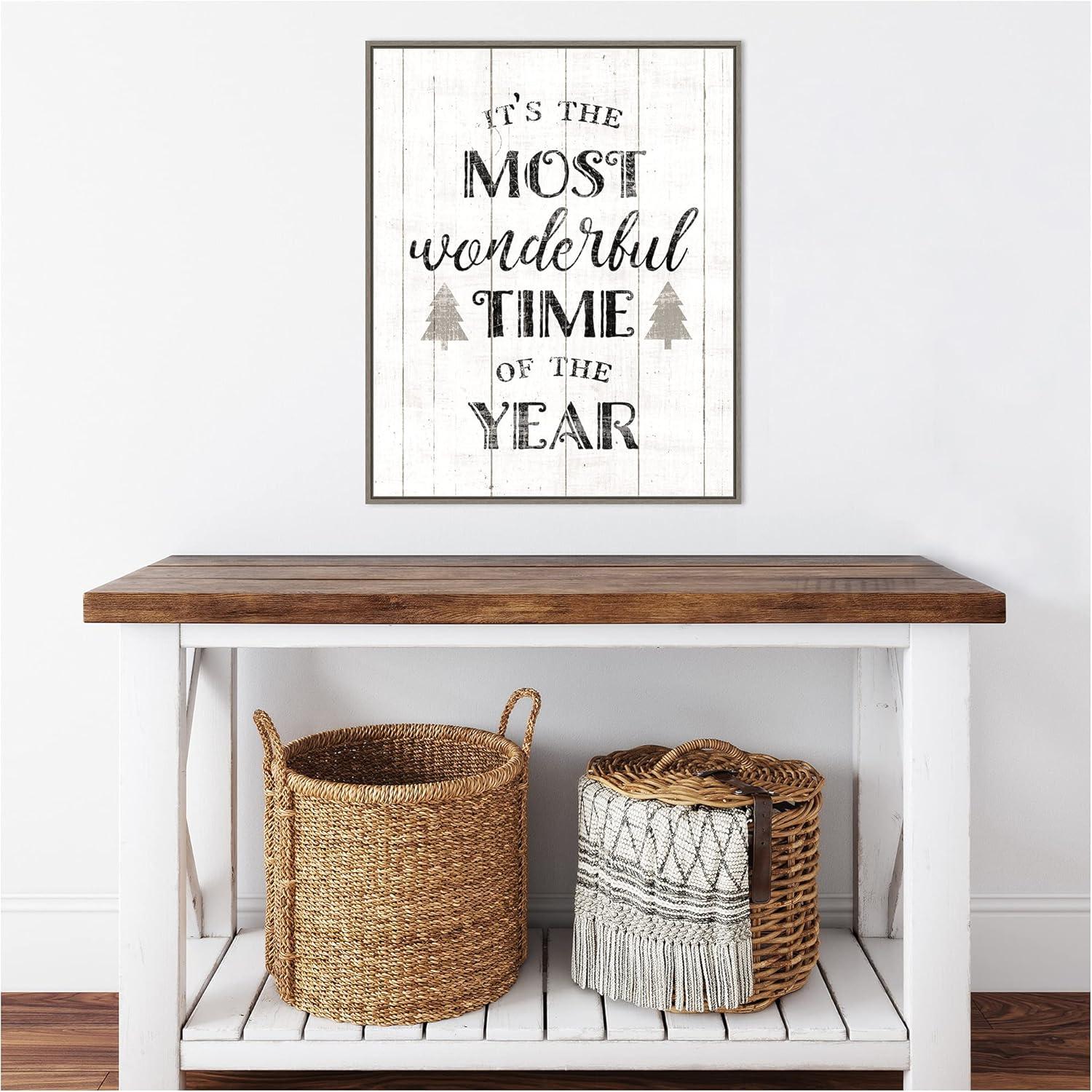 Amanti Art Wonderful Time Framed Canvas Wall Art Print