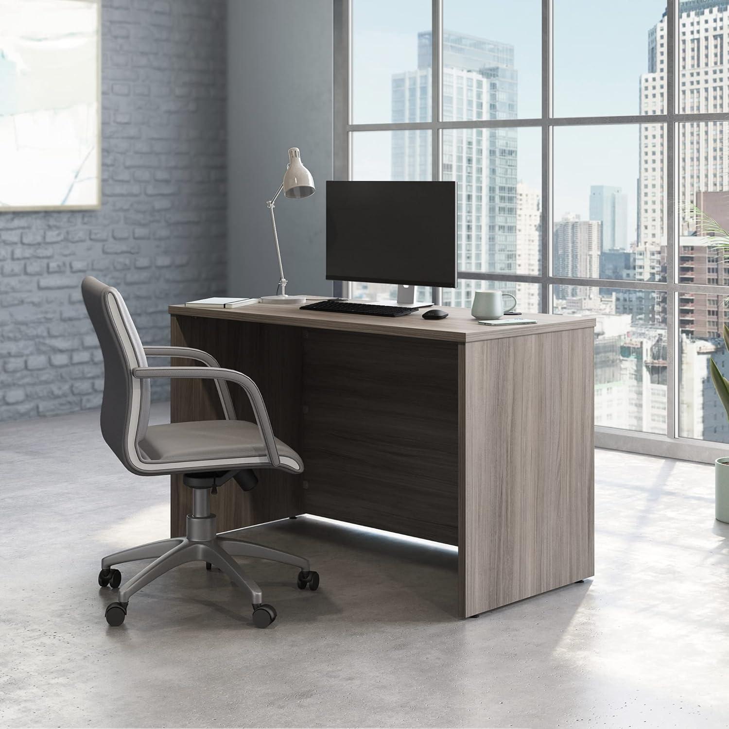 Sauder Affirm Engineered Wood 48" x 24" Computer Desk in Hudson Elm/Brown