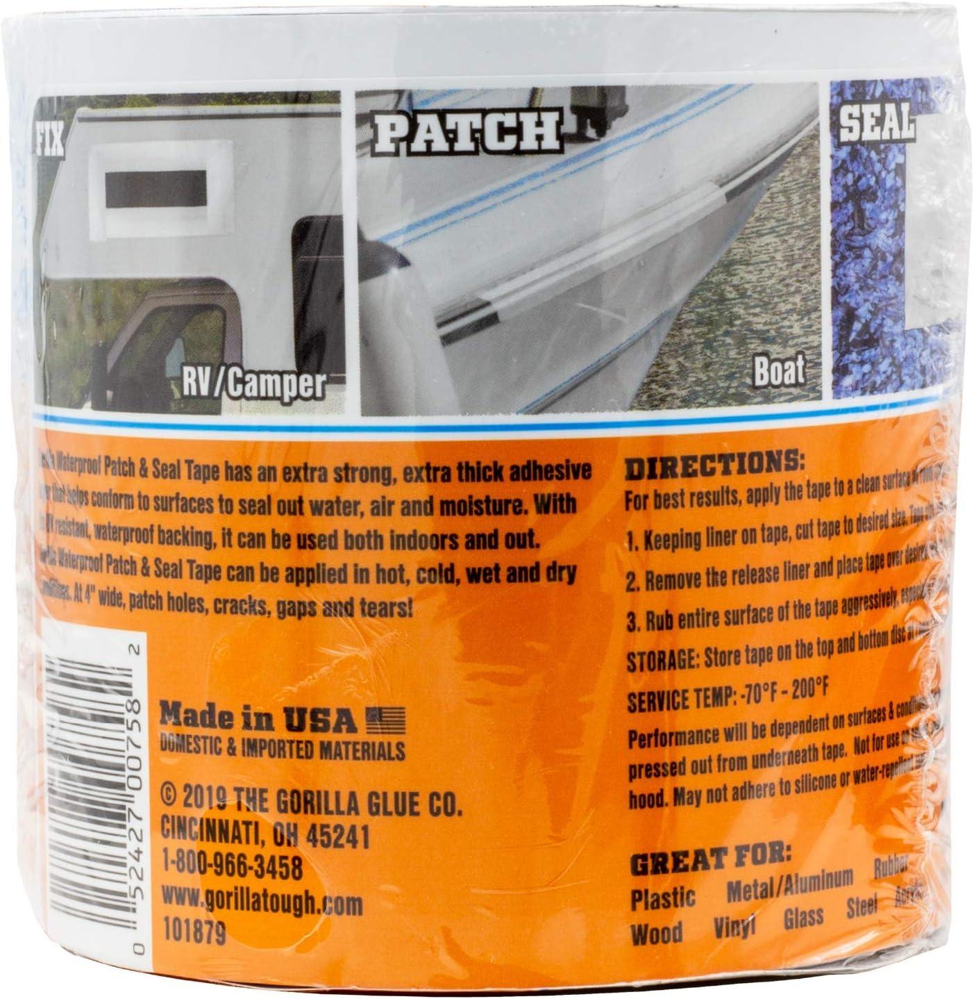 Gorilla 4 in. W X 10 ft. L White Waterproof Repair Tape