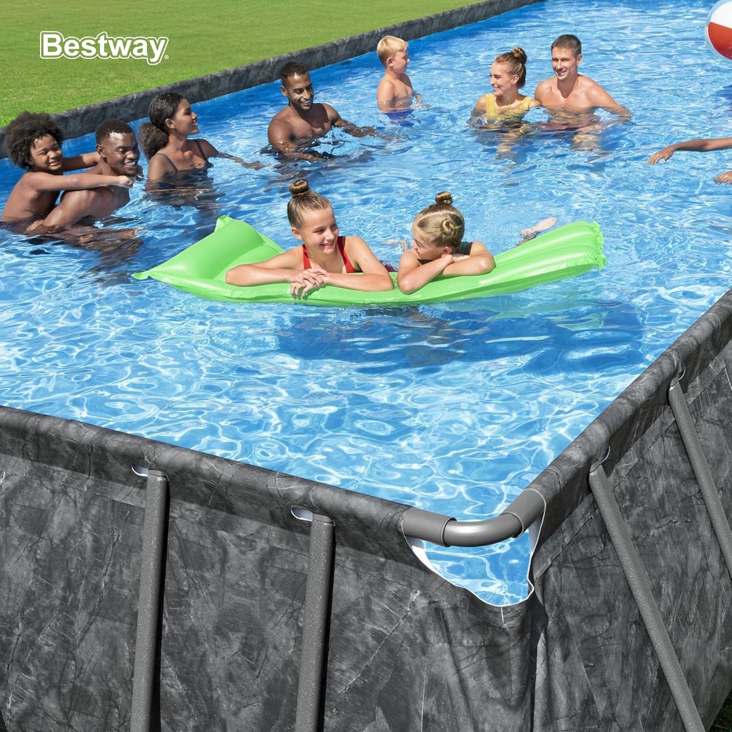 Bestway APX 365 18' x 9' x 52" Rectangle Above Ground Swimming Pool Set