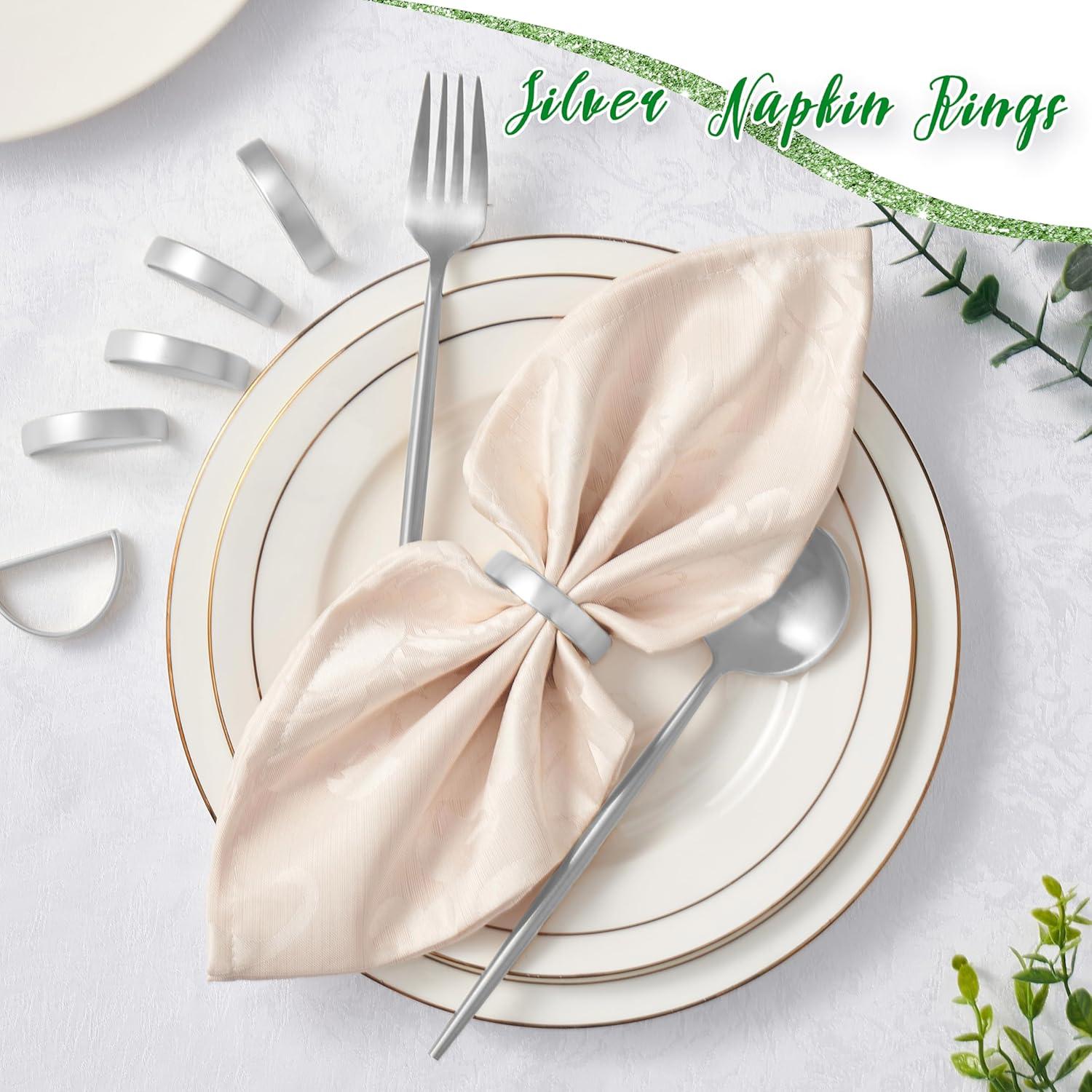 unbranded 6 Pcs D Word Napkin Ring Restaurant Decorations Festival Banquet