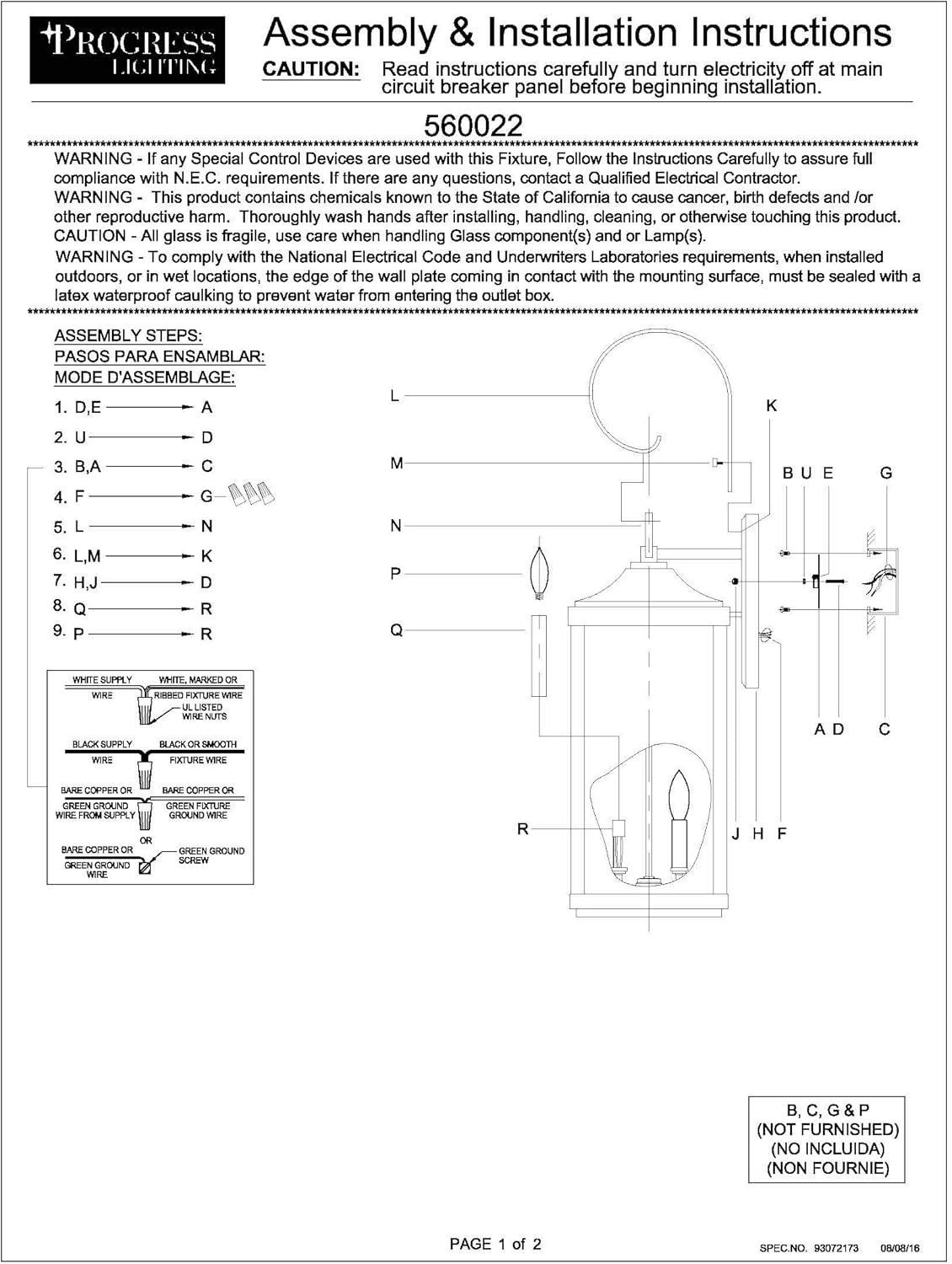 Crawley 2 Light Outdoor Wall Light