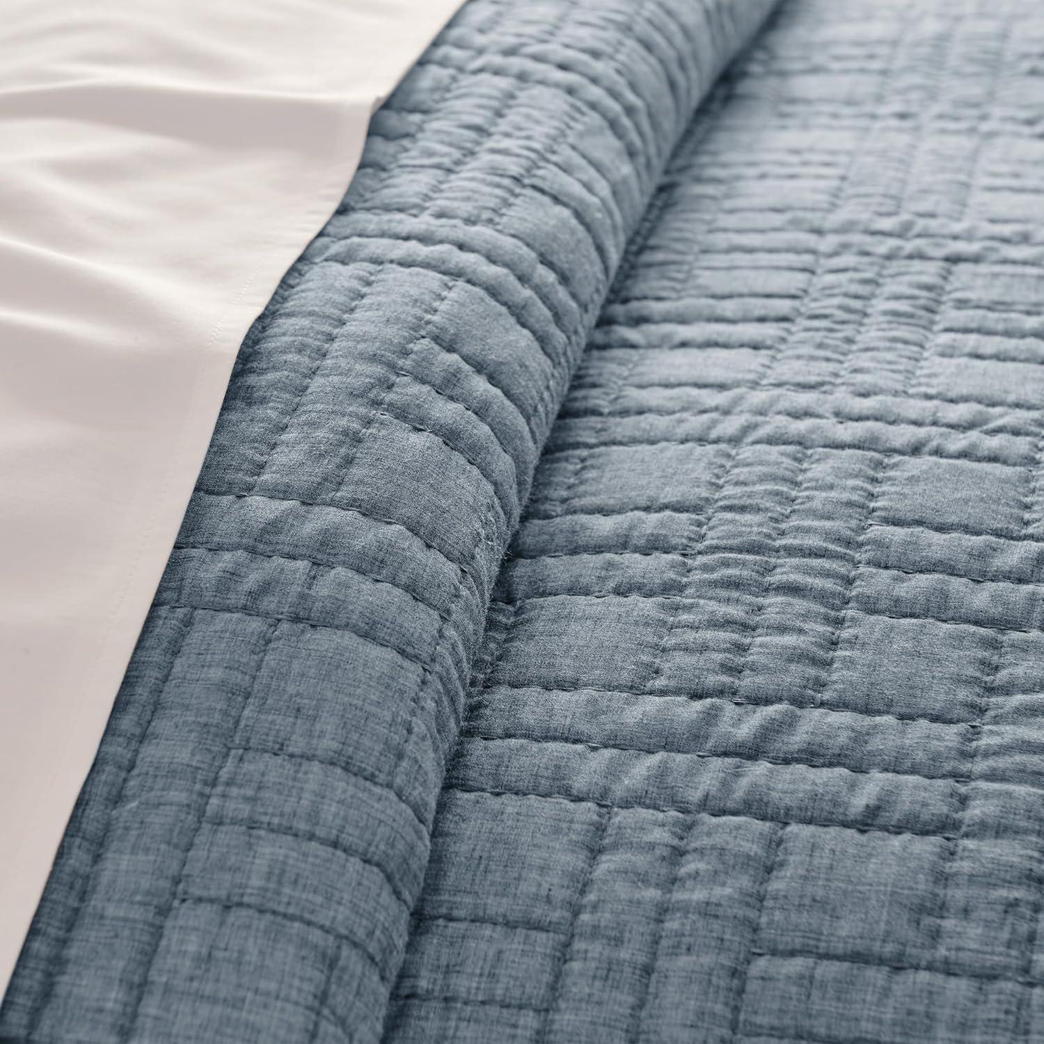 Melange Stitch White Euro Sham Set of 2 - Levtex Home