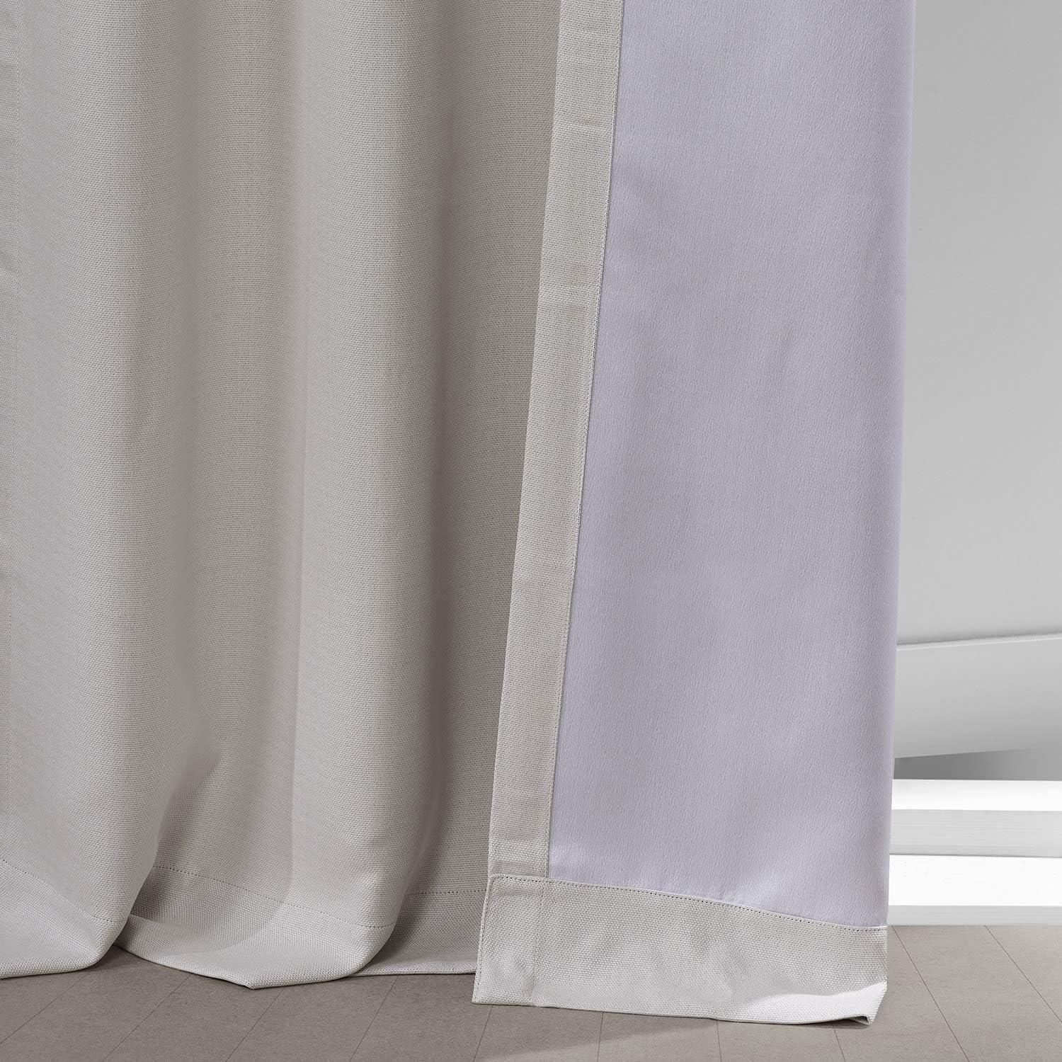 HPD Half Price Drapes Birch Grommet Faux Linen Room Darkening Curtains for Bedroom & Living Room Curtains (1 Panel), Door & Window Curtains 84 inches long, Grommet Curtains & drapes, 50W X 84L