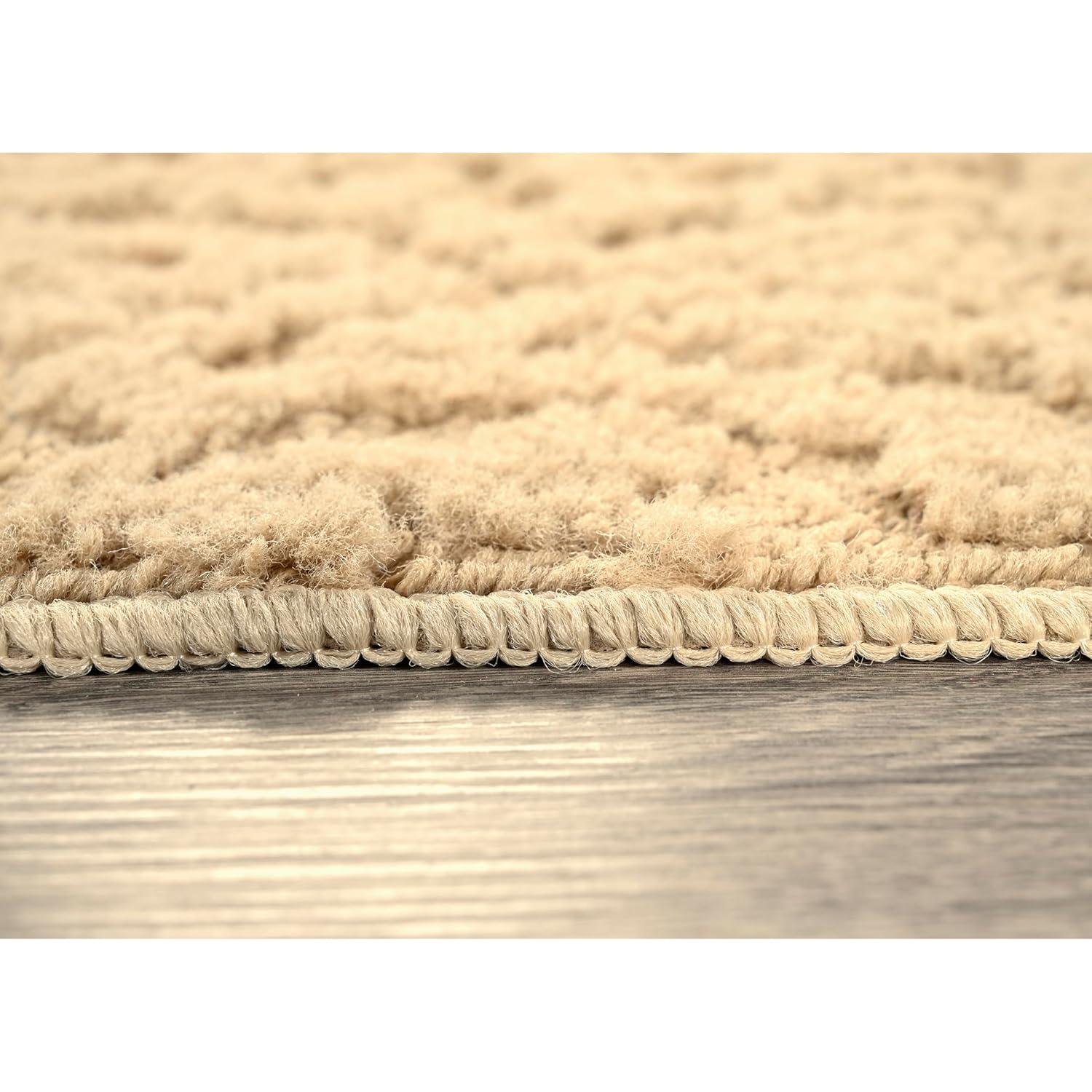 Garland Rug Ivy Indoor Rug Set, 3 Piece Set (5'x7', 3'x4', & 2'x5') Tan
