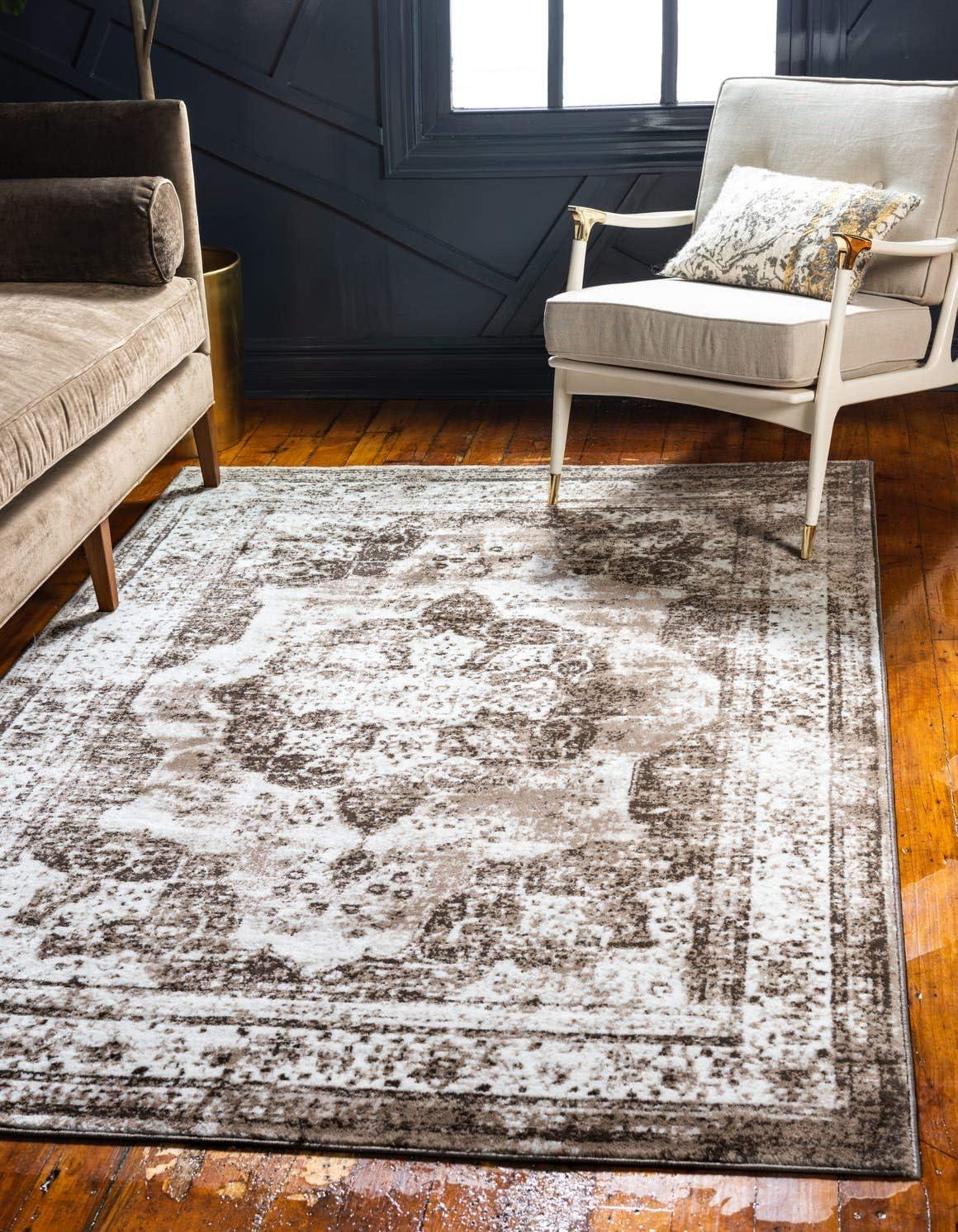 Unique Loom 7' 0 x 10' 0 Sofia Salle Garnier Light Brown Area Rug