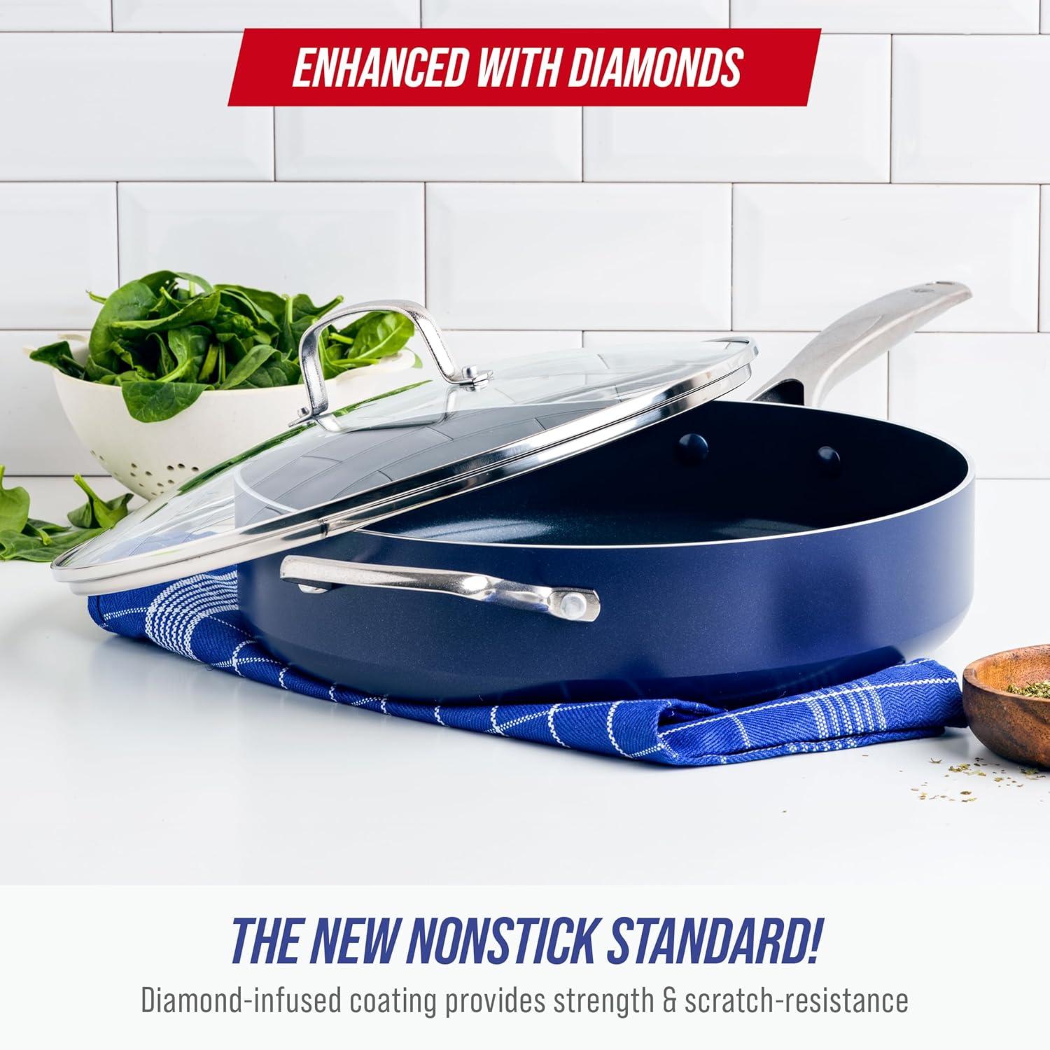 Blue Diamond Blue Diamond 5 qt. Non-Stick Saute Pan with Lid